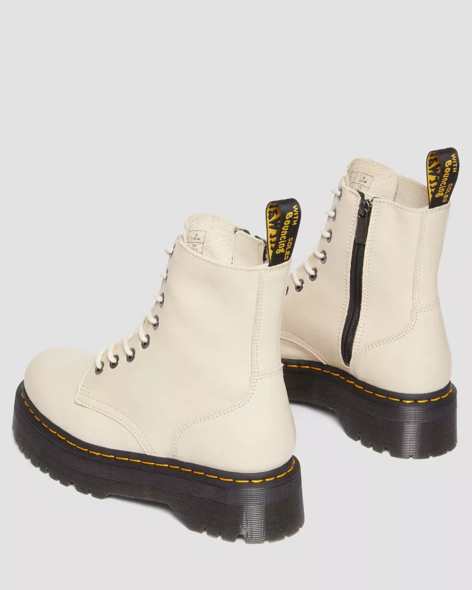 Sale|Platform Boots>Dr. Martens Jadon III Boot Pisa Leather Platforms Parchment Beige — Pisa