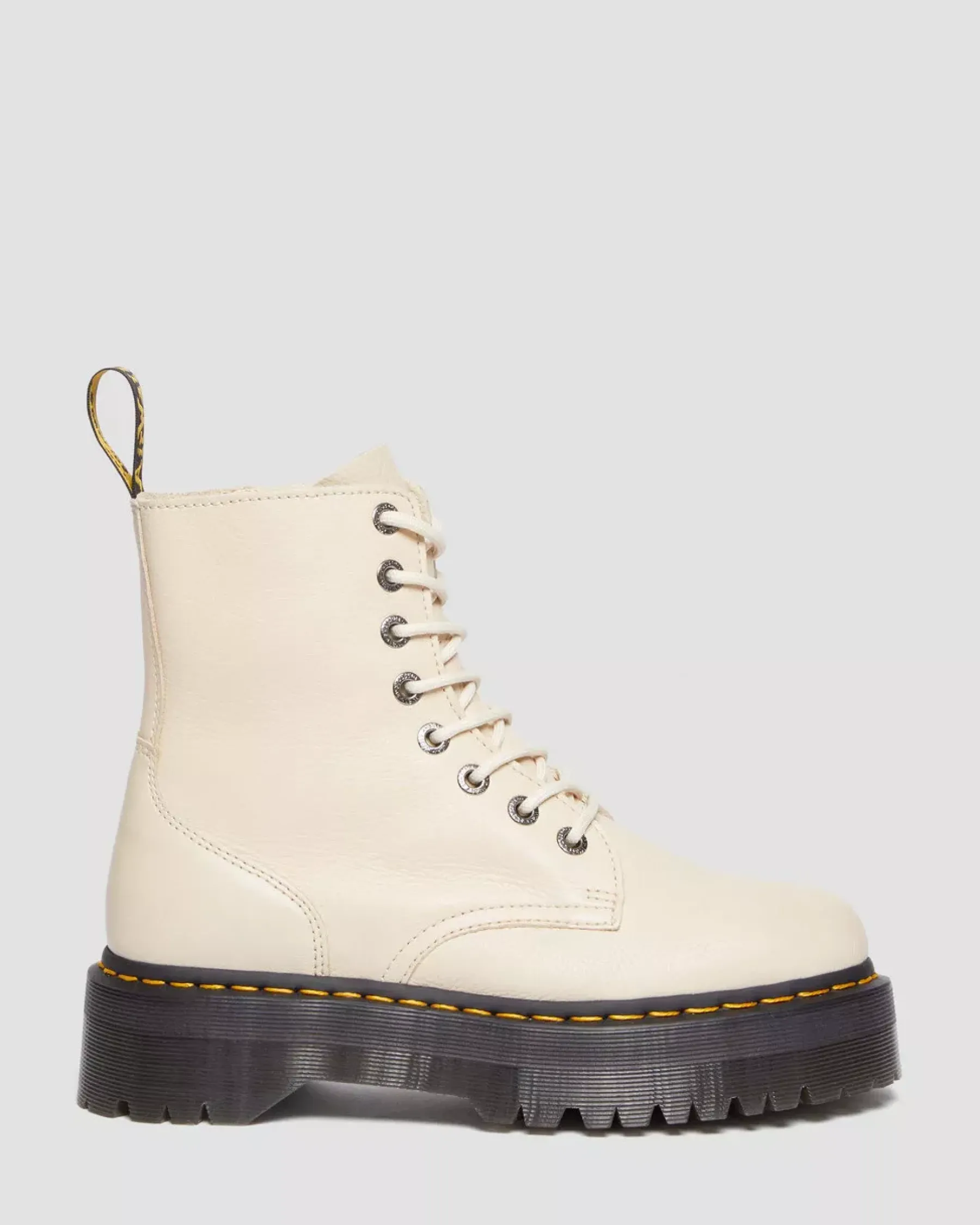 Sale|Platform Boots>Dr. Martens Jadon III Boot Pisa Leather Platforms Parchment Beige — Pisa
