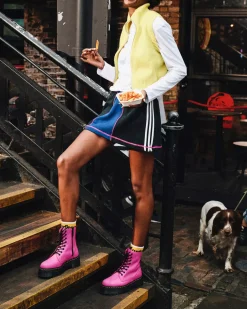 Platform Boots|Ankle Boots>Dr. Martens Jadon III Boot Pisa Leather Platforms THRIFT PINK — Pisa