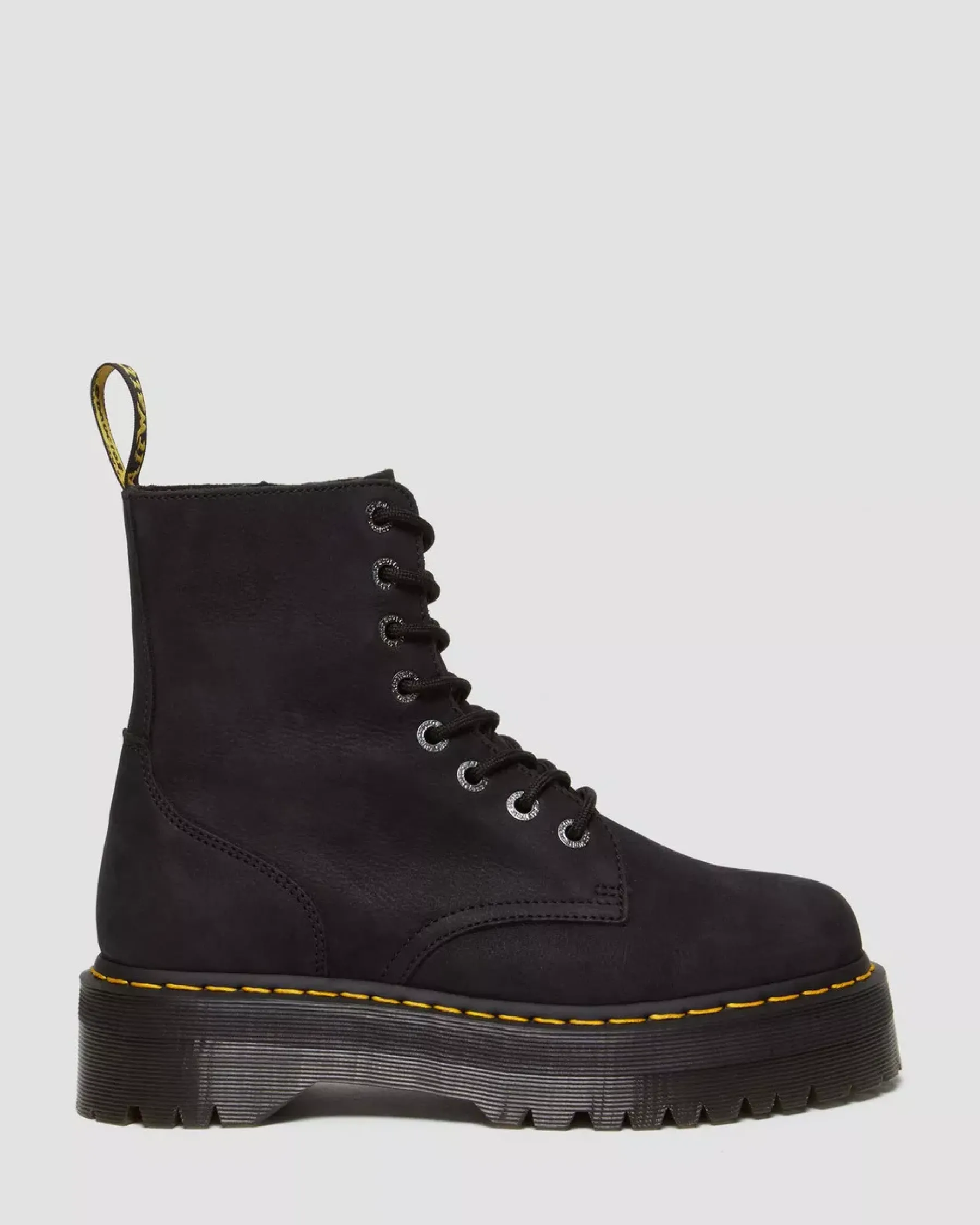 Platform Boots|Ankle Boots>Dr. Martens Jadon III Boot Tumbled Nubuck Platforms Charcoal Grey — Tumbled Nubuck