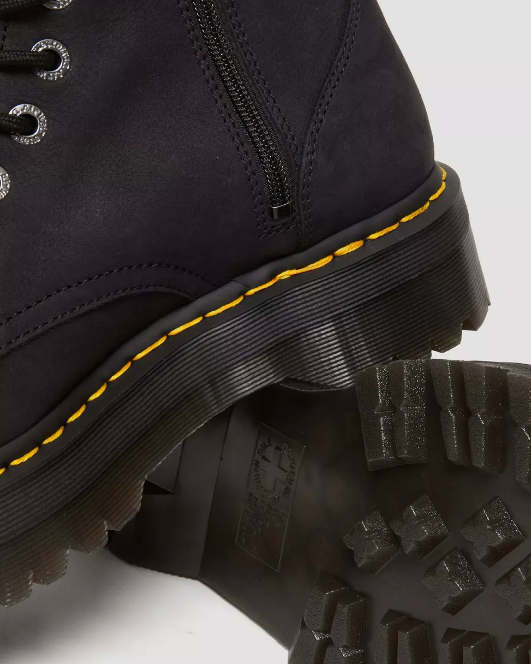 Platform Boots|Ankle Boots>Dr. Martens Jadon III Boot Tumbled Nubuck Platforms Charcoal Grey — Tumbled Nubuck