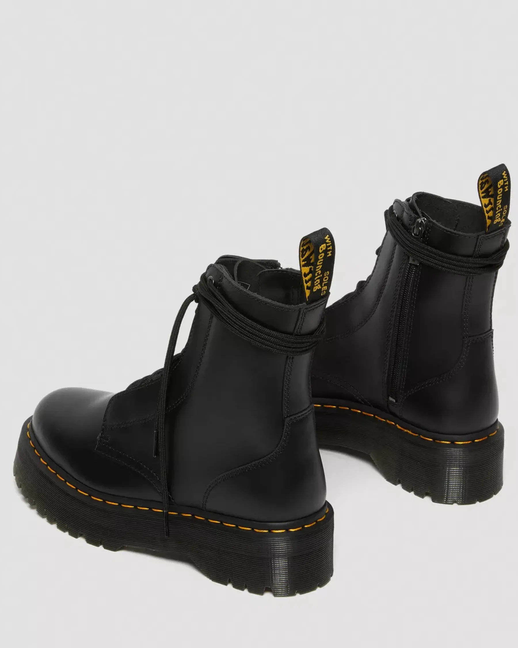 Sale|Platform Boots>Dr. Martens Jarrick Smooth Leather Platform Boots Black — Smooth Leather