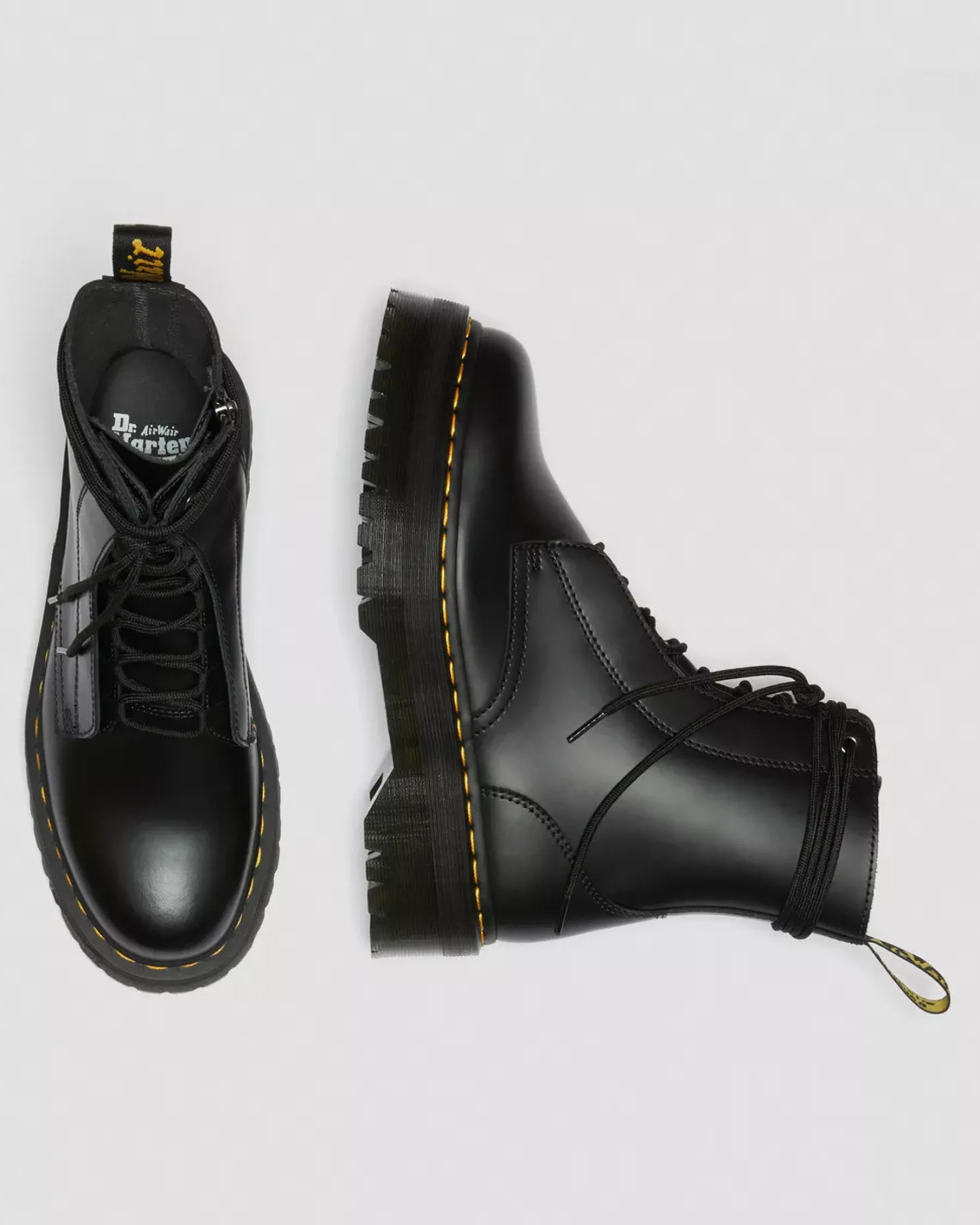 Sale|Platform Boots>Dr. Martens Jarrick Smooth Leather Platform Boots Black — Smooth Leather