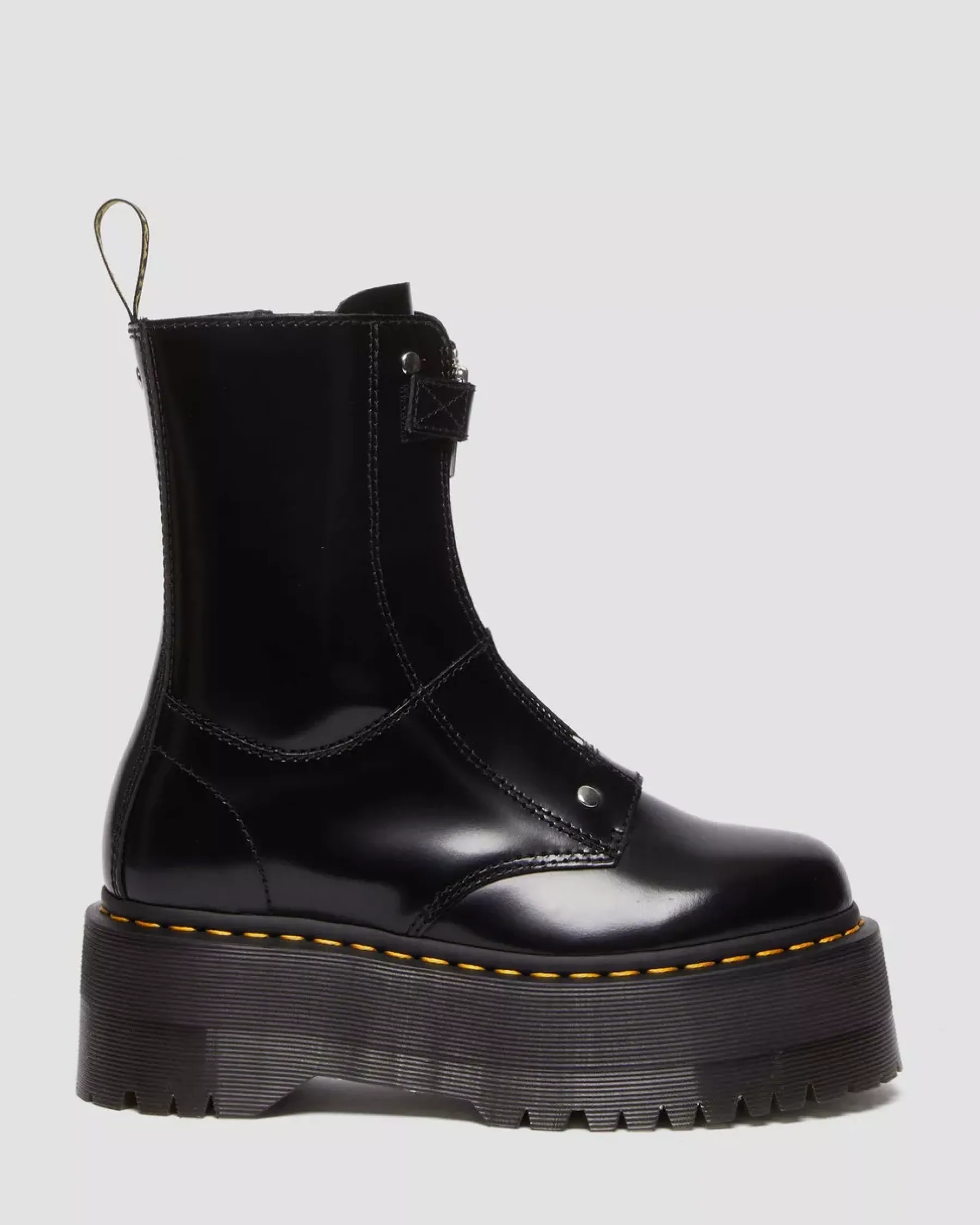 Platform Boots|Ankle Boots>Dr. Martens Jetta Hi Max Leather Platform Boots Black — Buttero