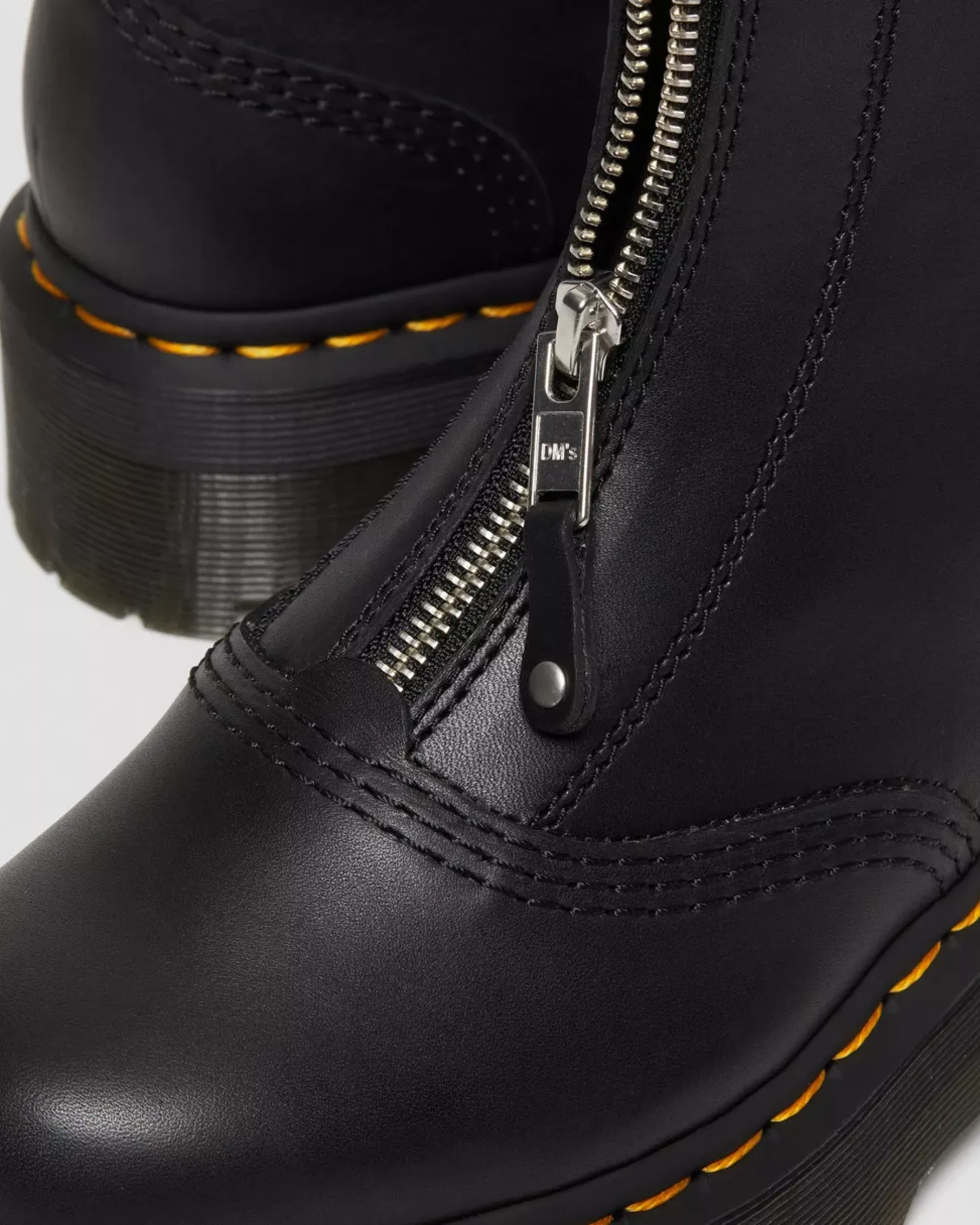 Platform Boots|Ankle Boots>Dr. Martens Jetta Zipped Sendal Leather Platform Boots Black — Sendal