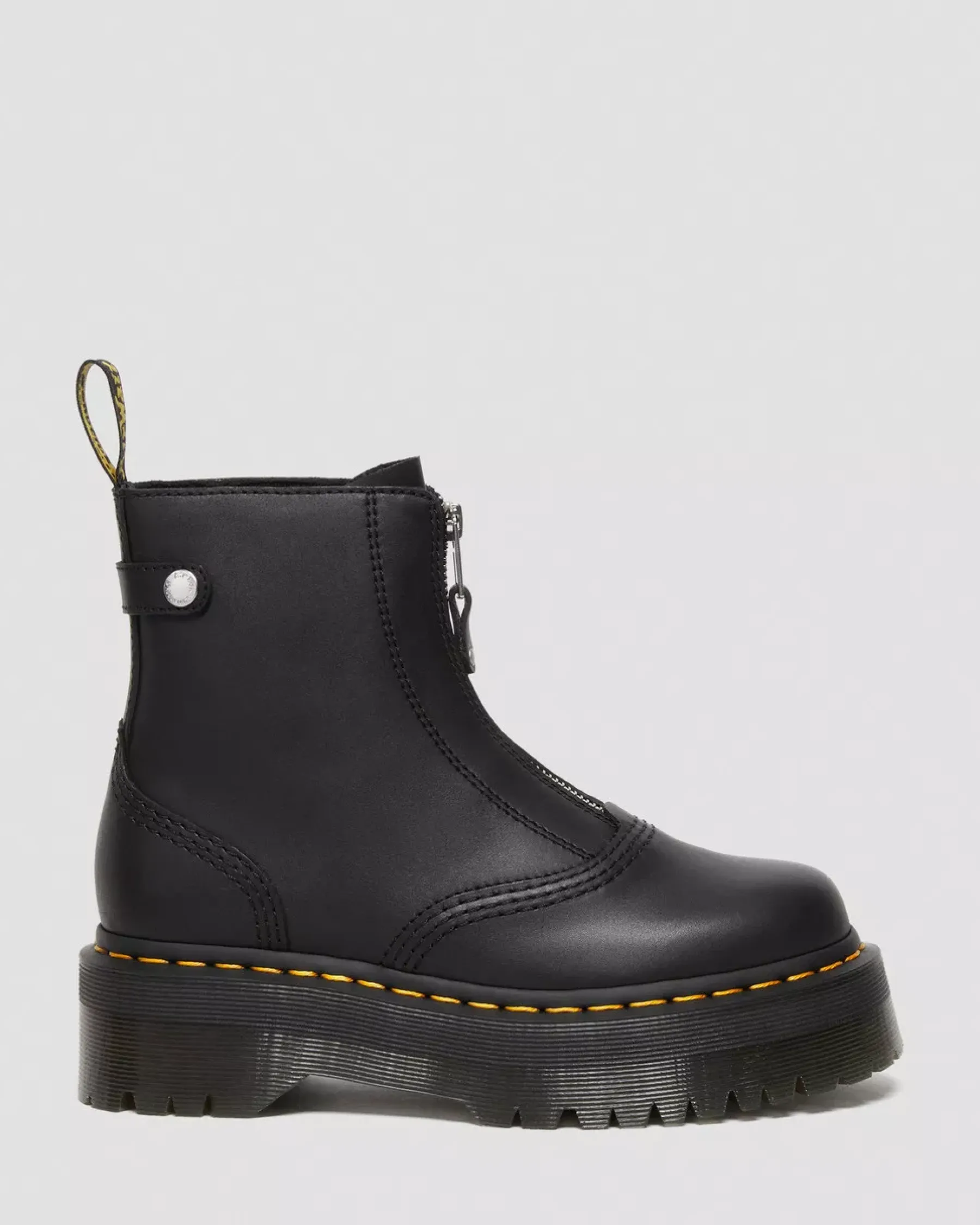 Platform Boots|Ankle Boots>Dr. Martens Jetta Zipped Sendal Leather Platform Boots Black — Sendal