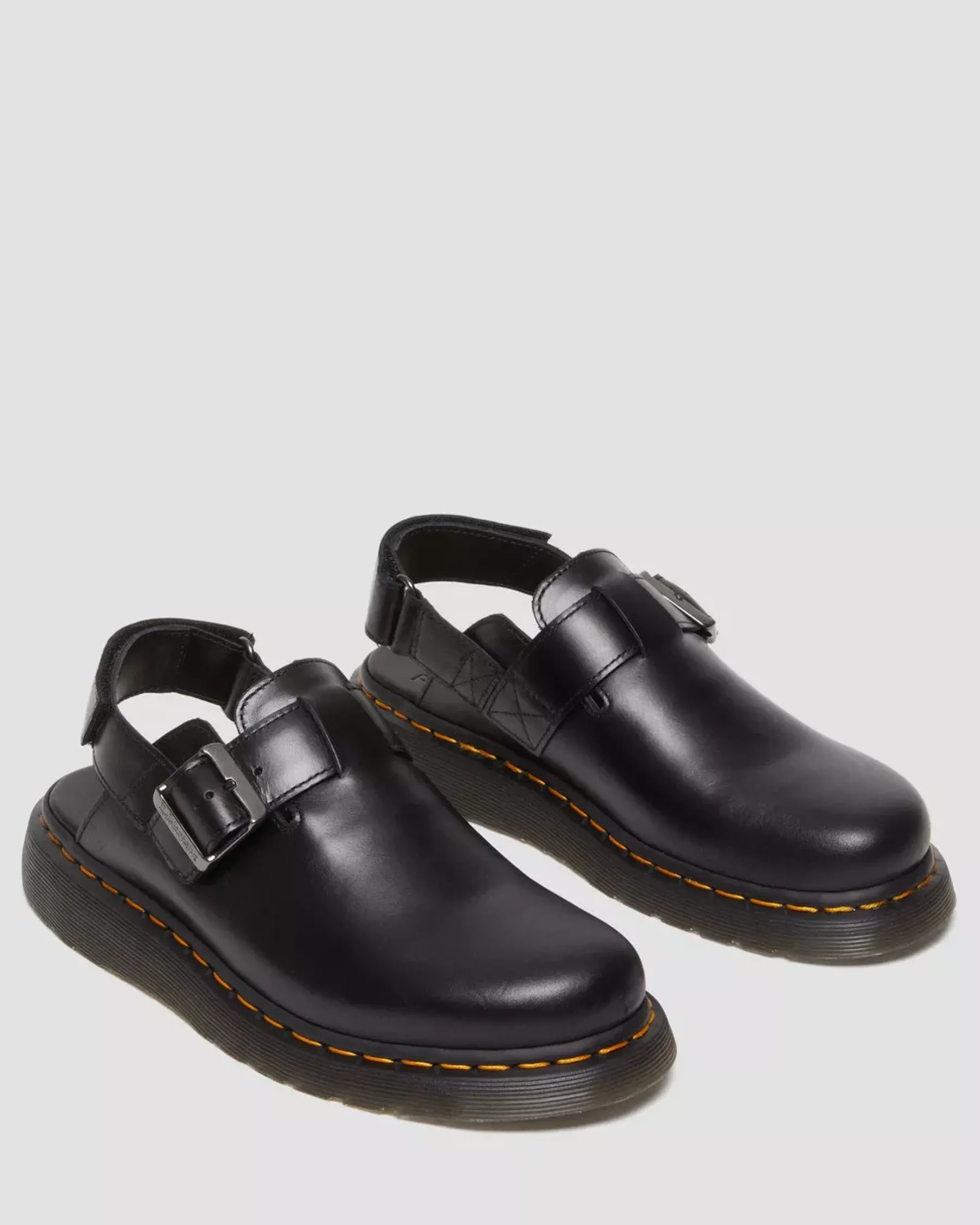 Mules & Slides|Shoes>Dr. Martens Jorge II Brando Leather Slingback Mules Black — Brando