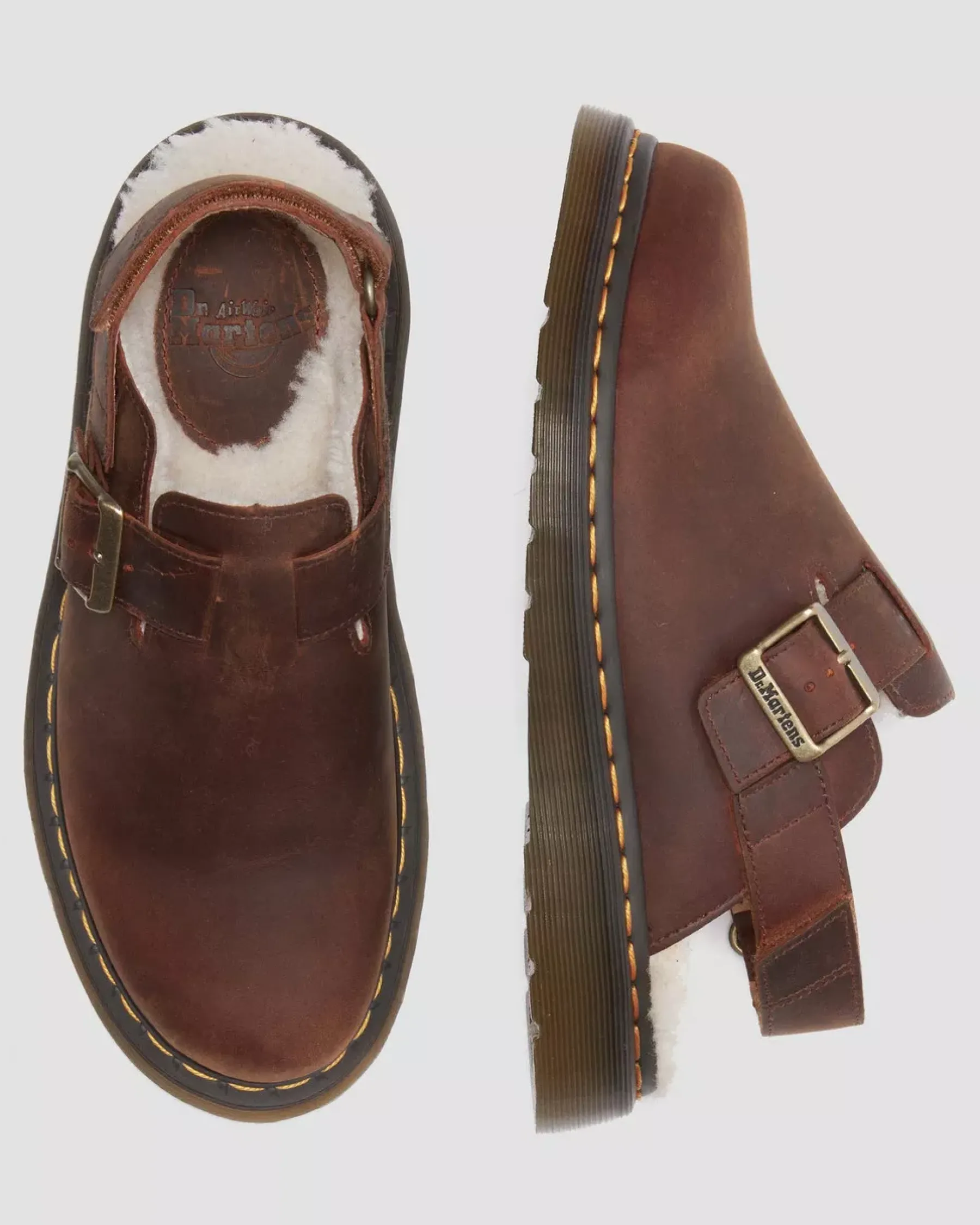 Sale|Originals>Dr. Martens Jorge II Faux Fur Lined Slingback Mules WARM TAN — Archive Pull Up