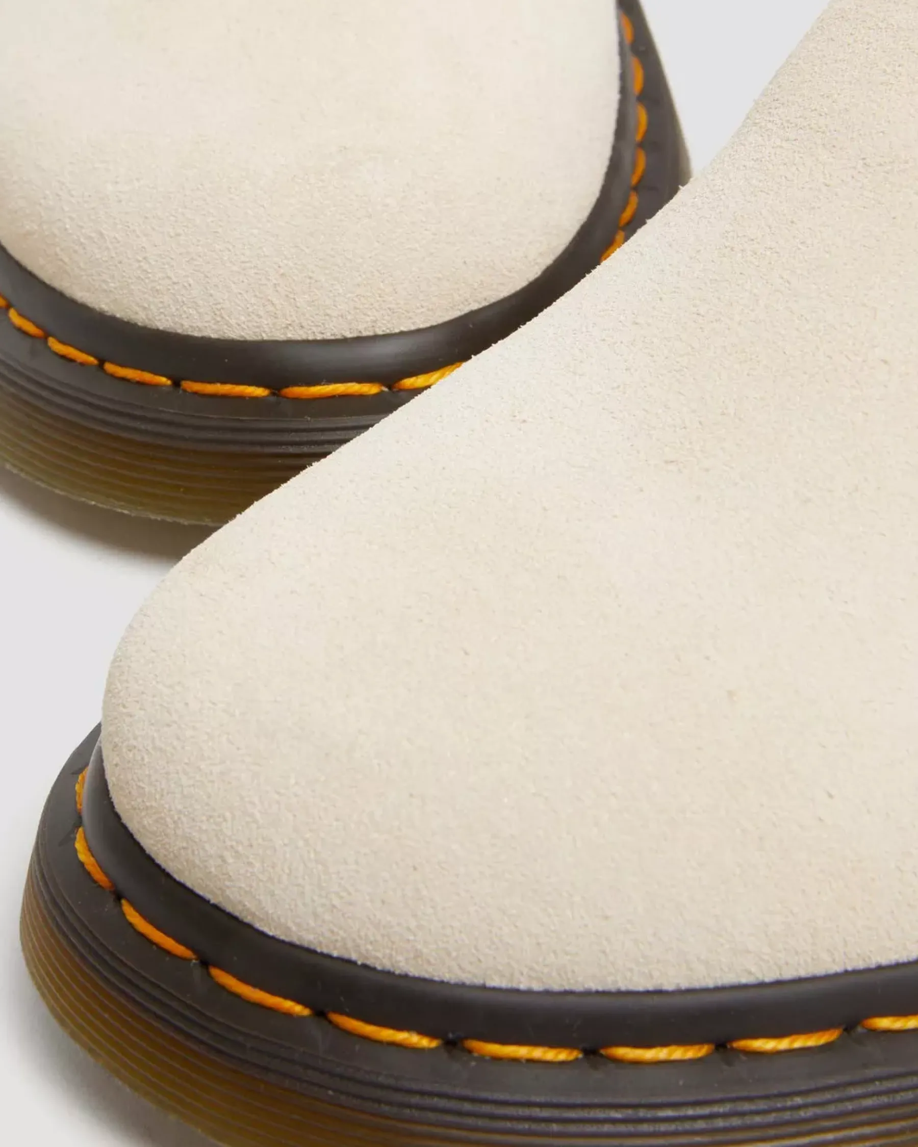 Mules & Slides|Shoes>Dr. Martens Jorge II Suede & Leather Slingback Mules Parchment Beige+Beige — E.H.Suede+Carrara