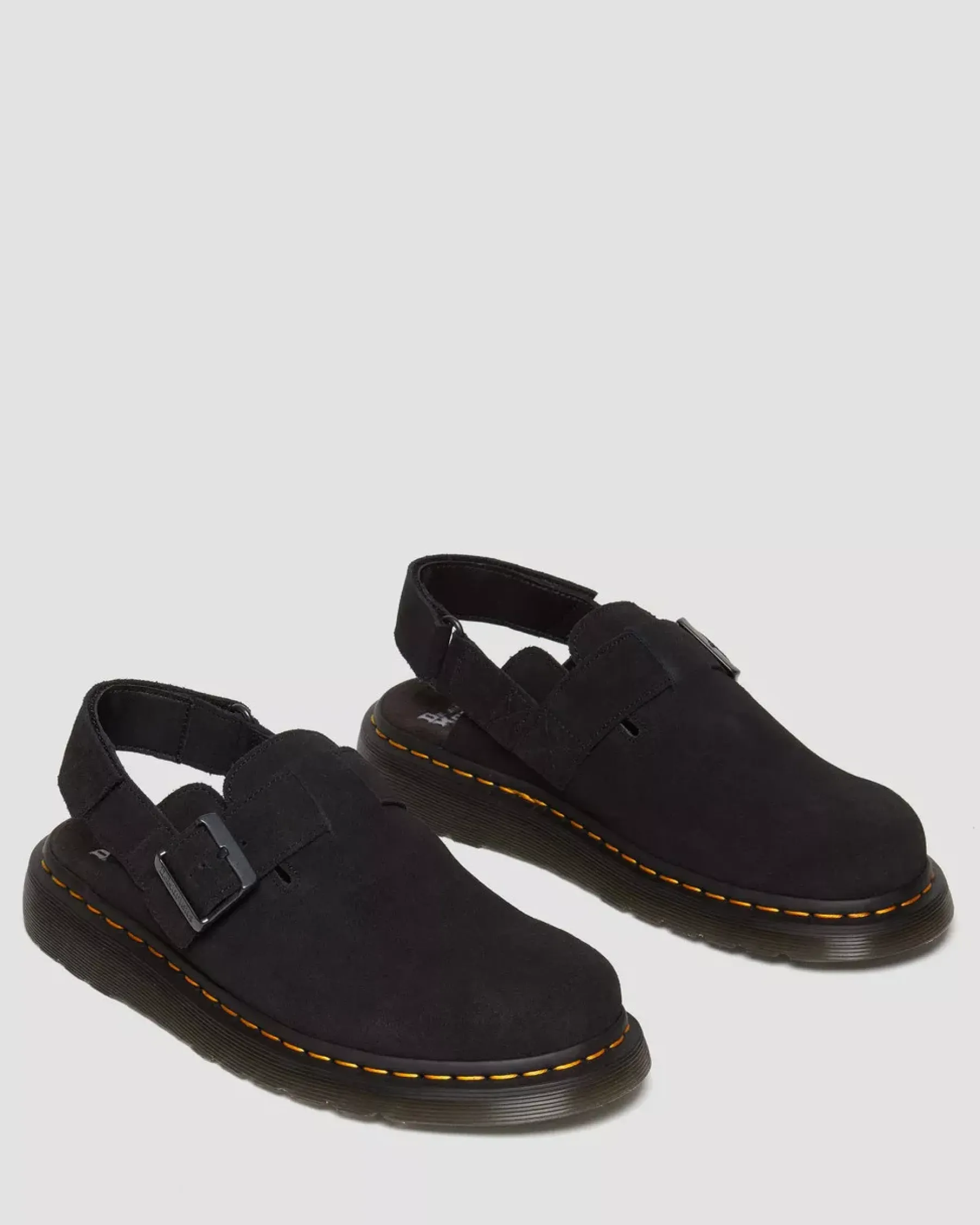 Mules & Slides|Sandals>Dr. Martens Jorge II Suede Slingback Mules Black — E.H.Suede