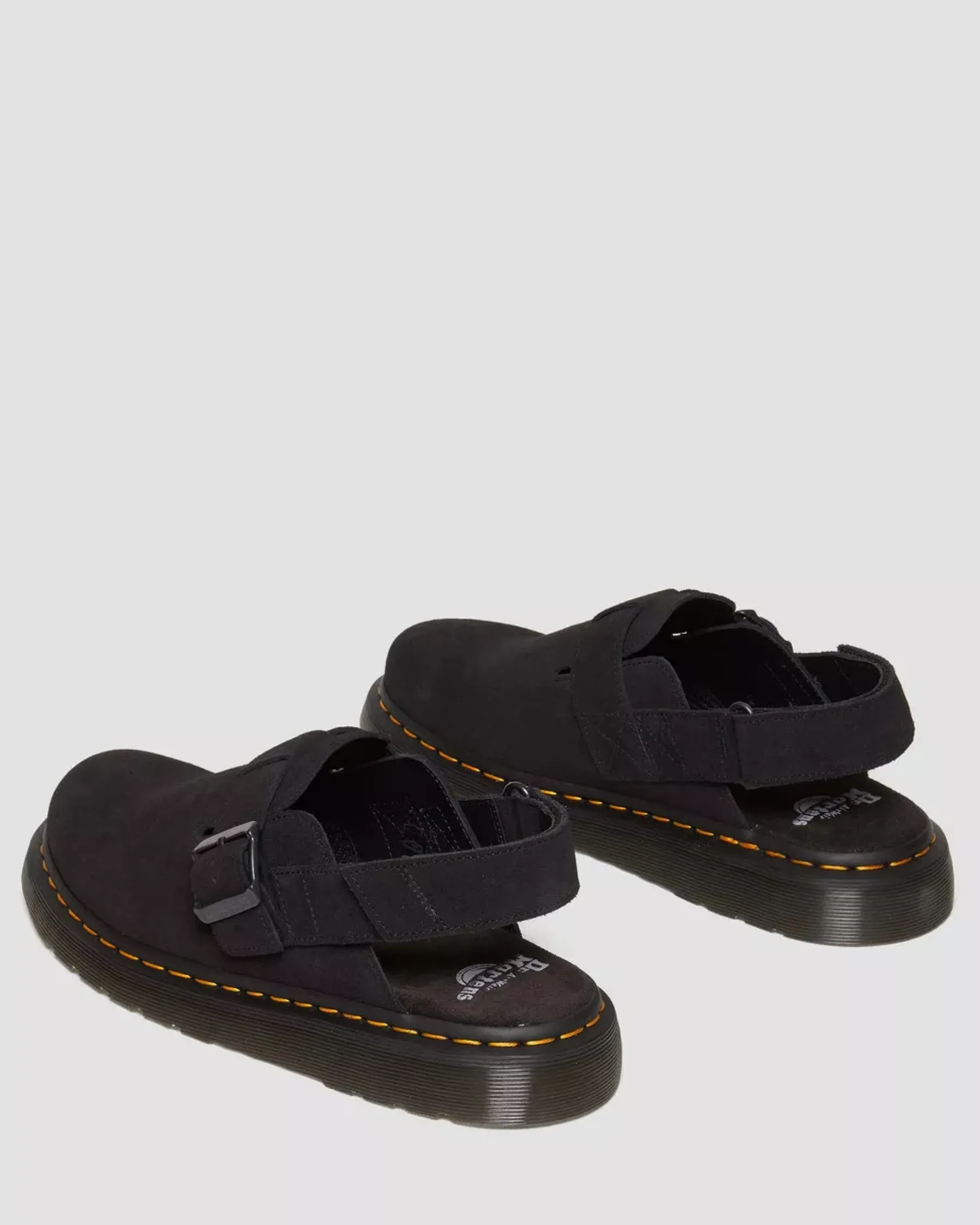 Mules & Slides|Sandals>Dr. Martens Jorge II Suede Slingback Mules Black — E.H.Suede