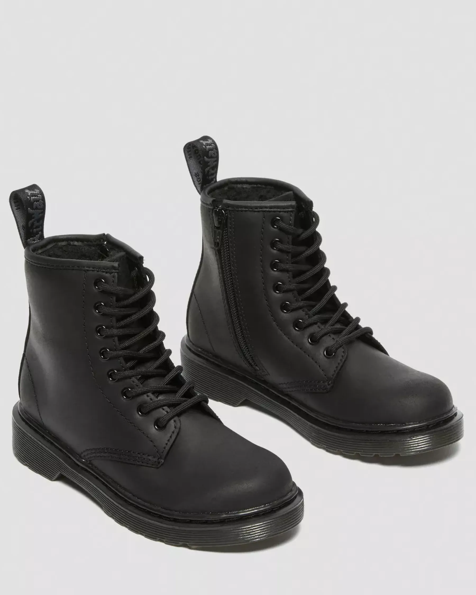 Winter Boots|Junior / 5-7 Years>Dr. Martens Junior 1460 Faux Fur Lined Boots Black — Republic Waterproof