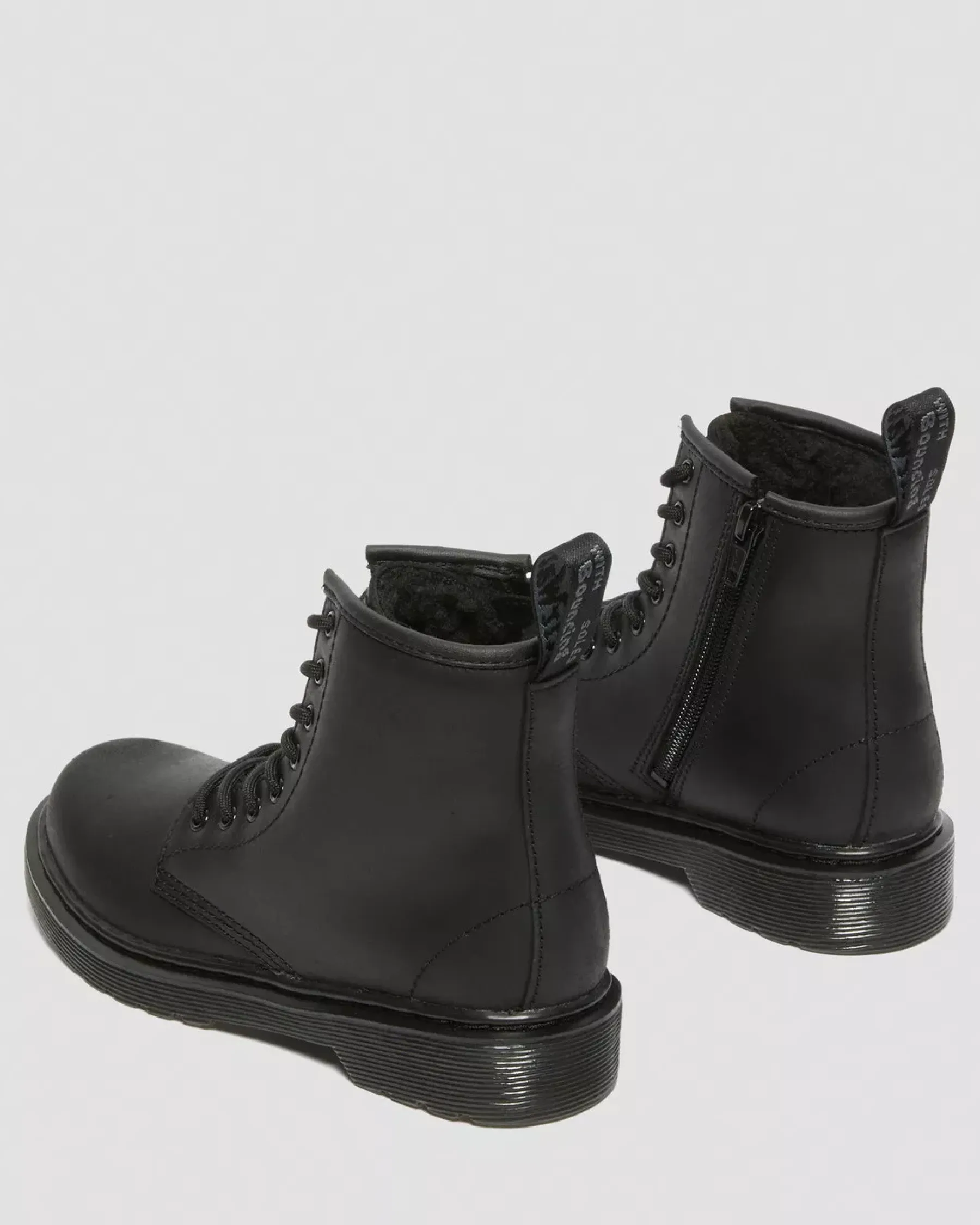 Winter Boots|Junior / 5-7 Years>Dr. Martens Junior 1460 Faux Fur Lined Boots Black — Republic Waterproof