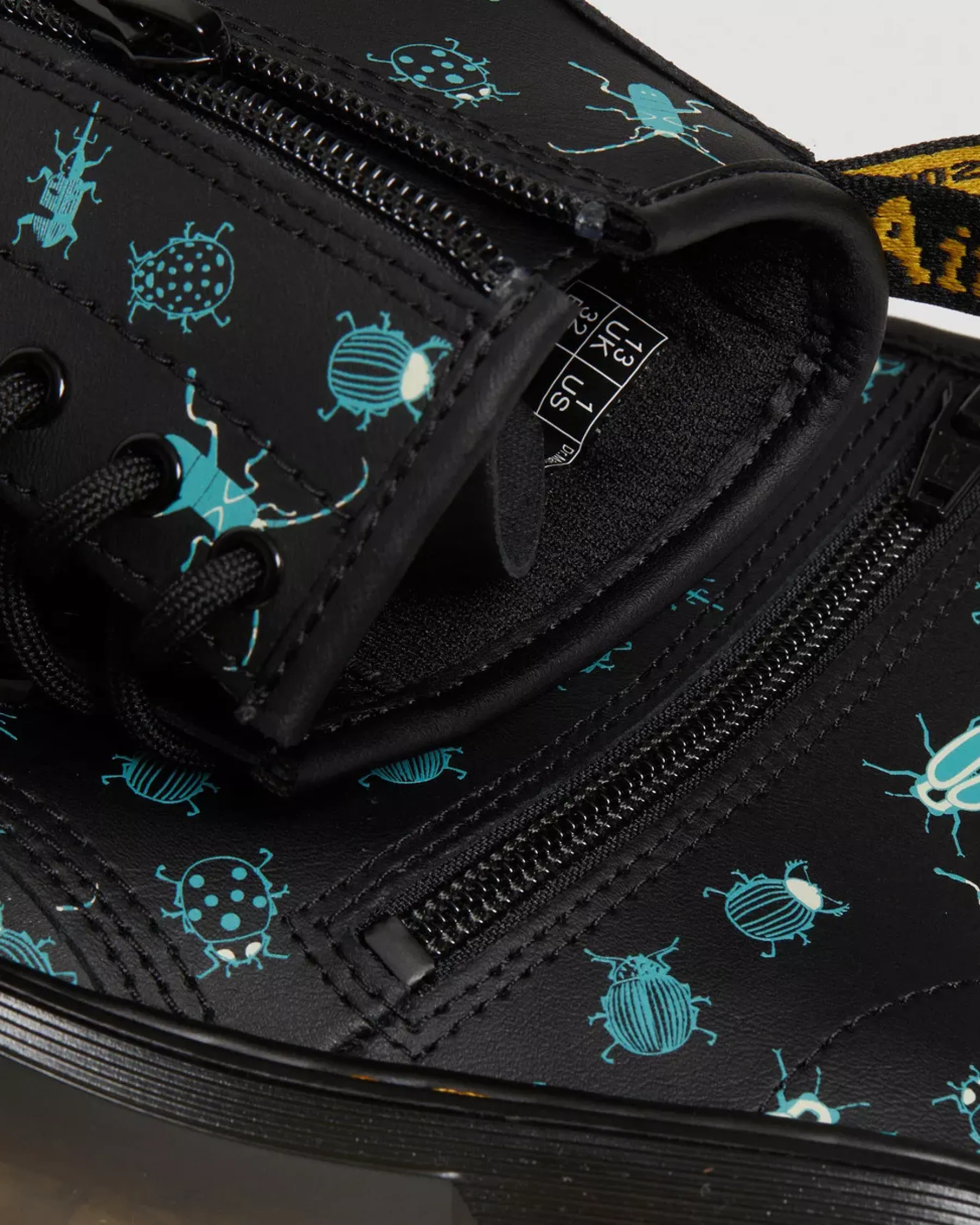 Sale|School Styles>Dr. Martens Junior 1460 Glow in the Dark Bugs Lace Up Boots Black — Floral Mash Up K Hydro