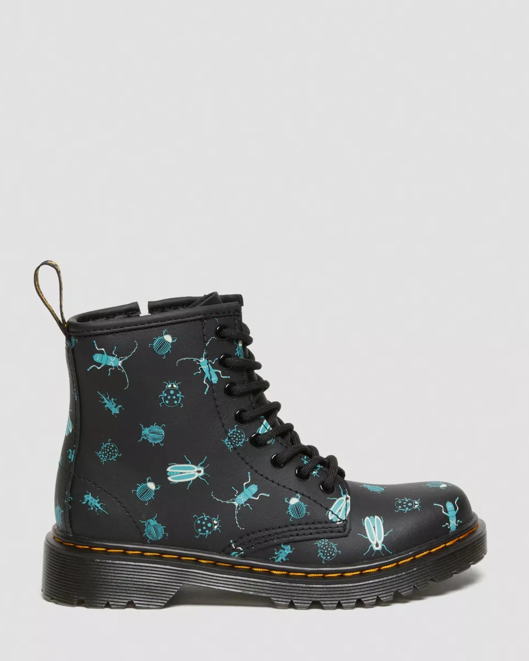 Sale|School Styles>Dr. Martens Junior 1460 Glow in the Dark Bugs Lace Up Boots Black — Floral Mash Up K Hydro
