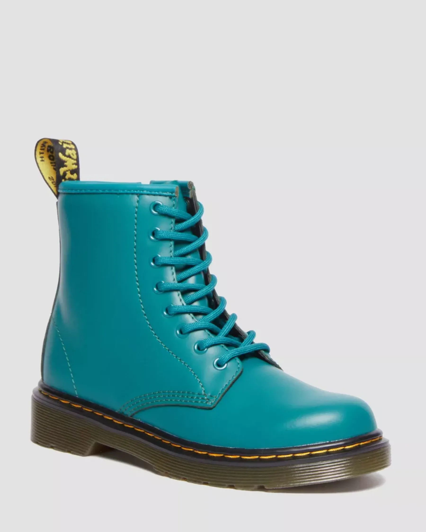 Sale|School Styles>Dr. Martens Junior 1460 Leather Lace Up Boots TEAL GREEN — Romario