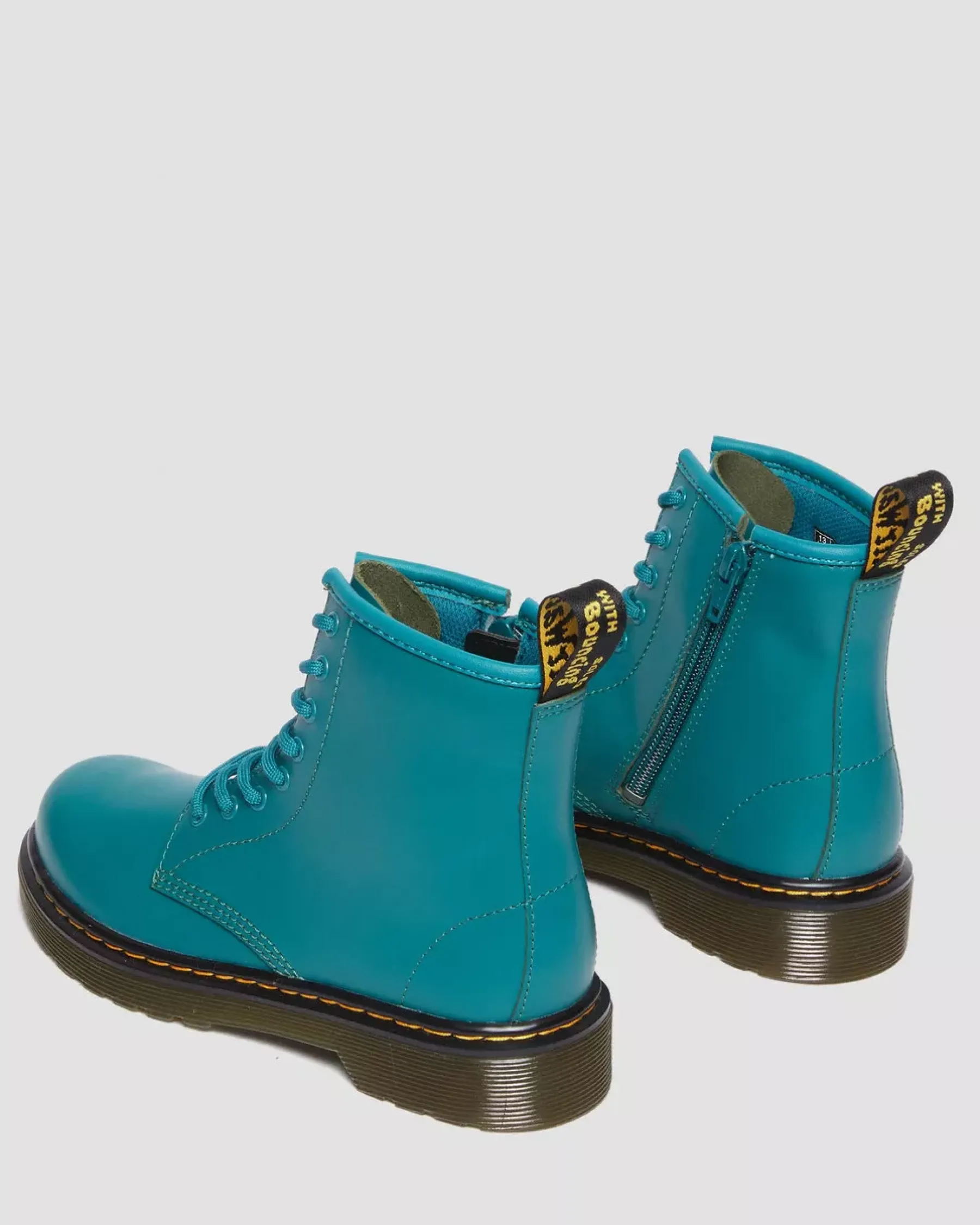 Sale|School Styles>Dr. Martens Junior 1460 Leather Lace Up Boots TEAL GREEN — Romario