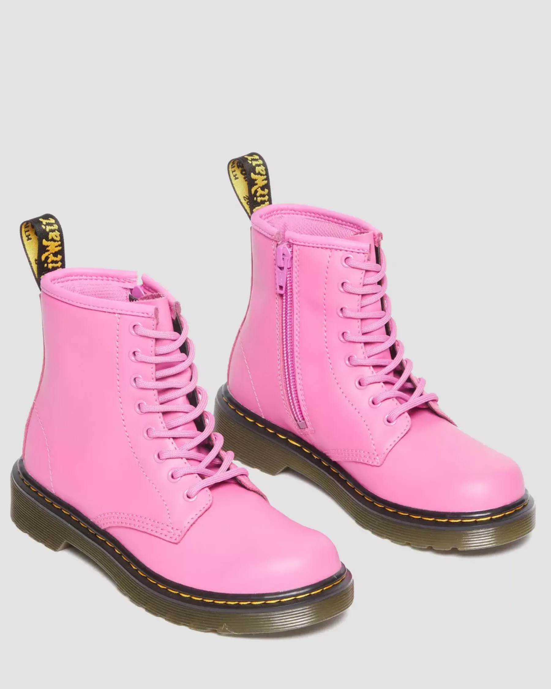 Sale|School Styles>Dr. Martens Junior 1460 Leather Lace Up Boots THRIFT PINK — Romario