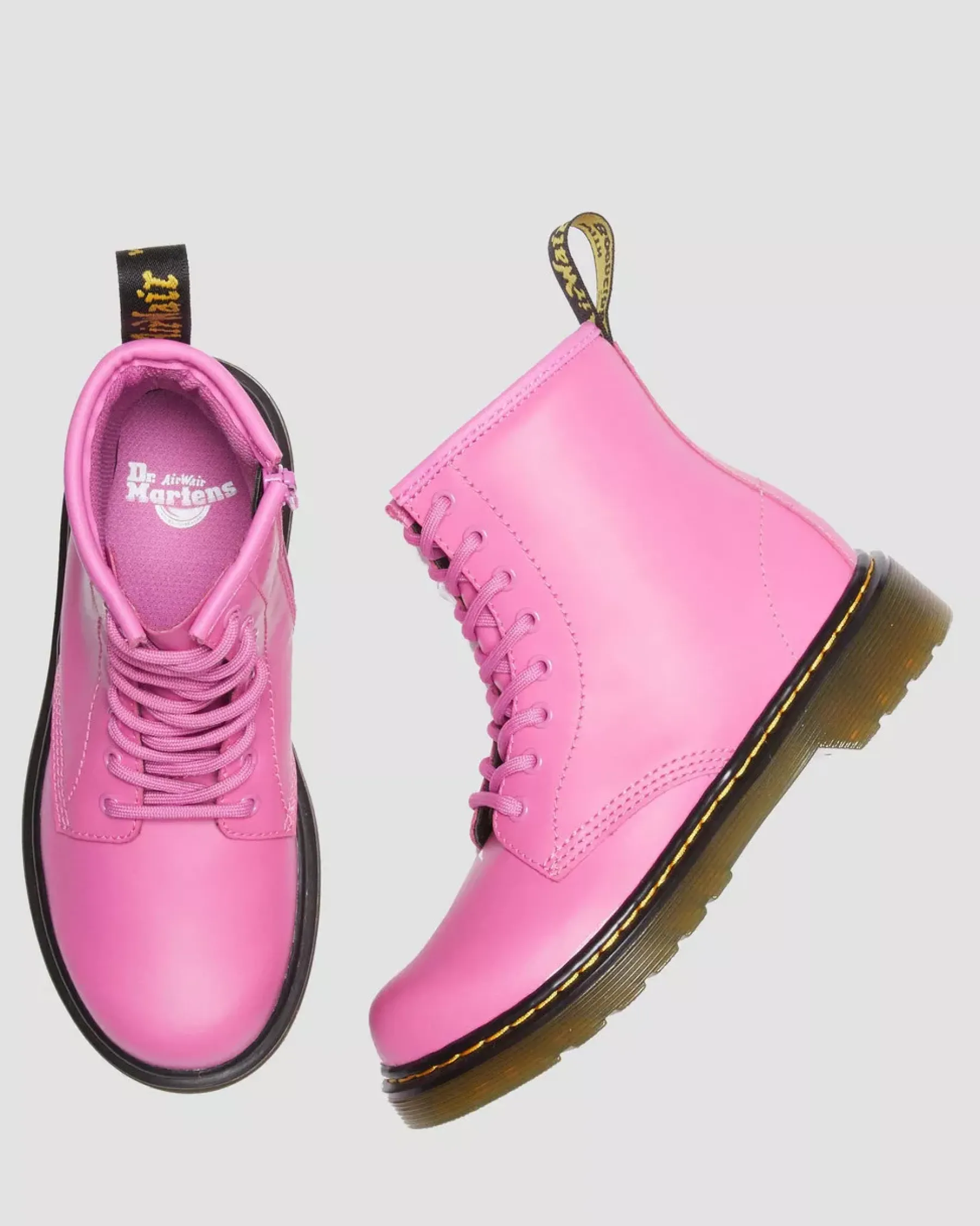 Sale|School Styles>Dr. Martens Junior 1460 Leather Lace Up Boots THRIFT PINK — Romario