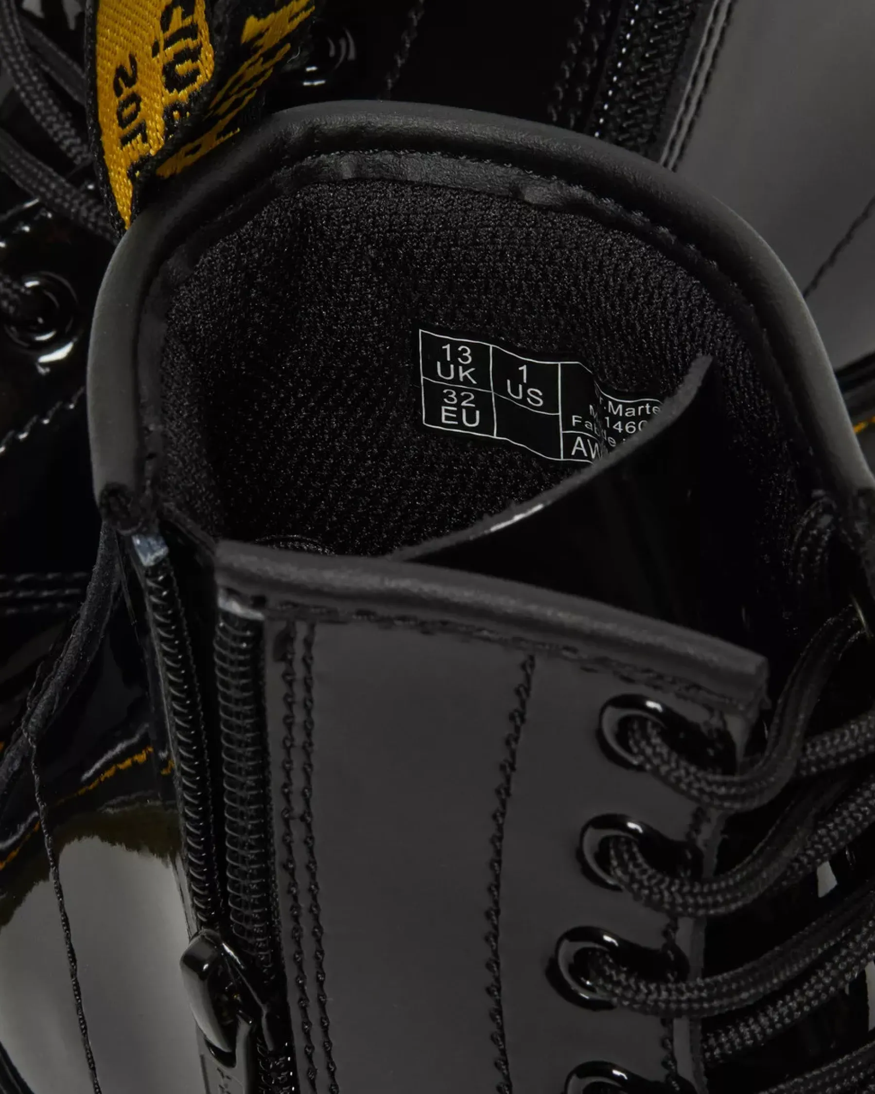 Glitter & Patent Boots|School Styles>Dr. Martens Junior 1460 Patent Leather Lace Up Boots Black — Patent Leather