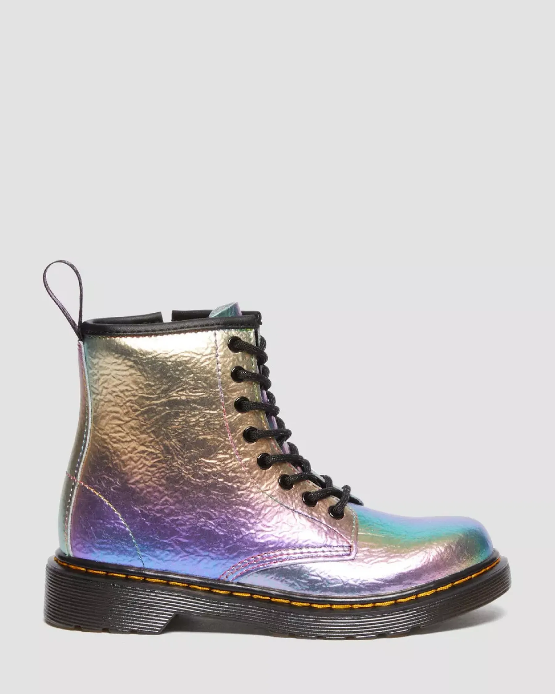Sale|School Styles>Dr. Martens Junior 1460 Rainbow Crinkle Leather Lace Up Boots MULTI — Rainbow Crinkle