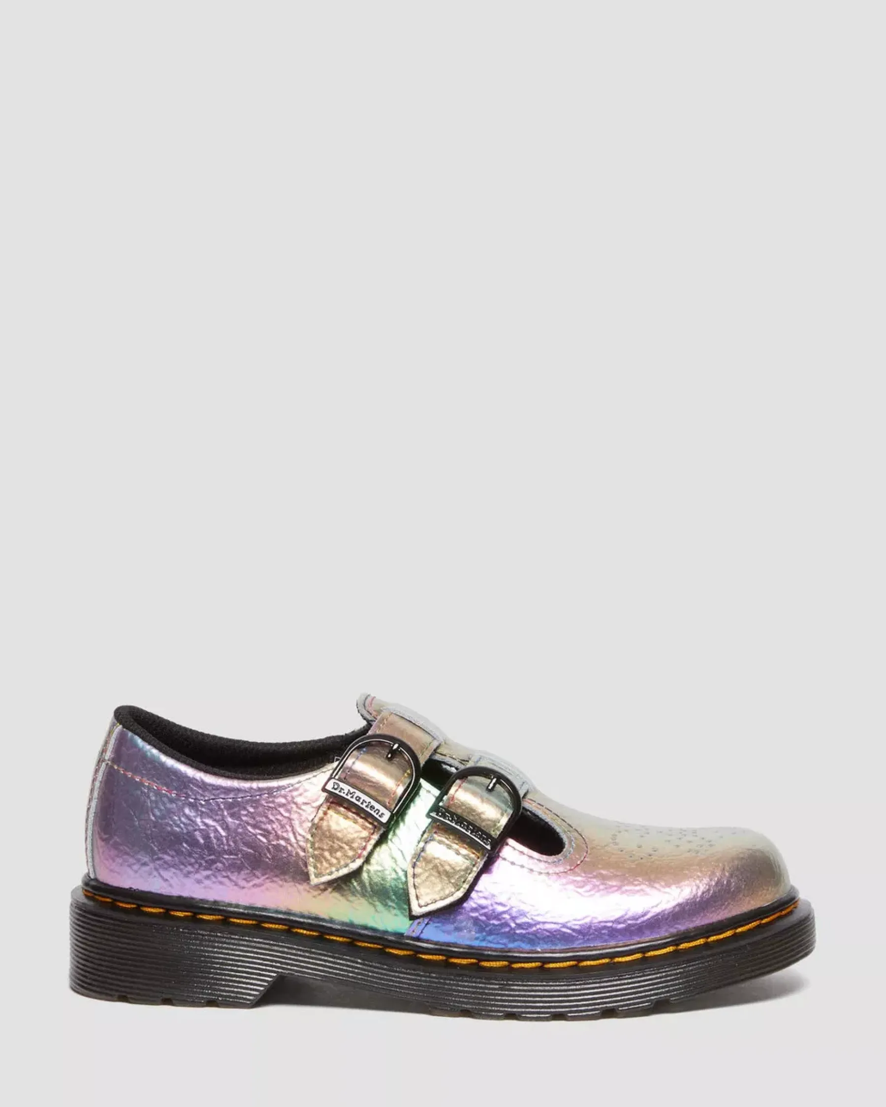 Sale|School Styles>Dr. Martens Junior 8065 Rainbow Crinkle Leather Mary Jane Shoes MULTI — Rainbow Crinkle