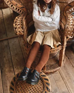 School Styles|Junior / 5-7 Years>Dr. Martens Junior 8065 Softy T Leather Mary Jane Shoes Black — Softy T