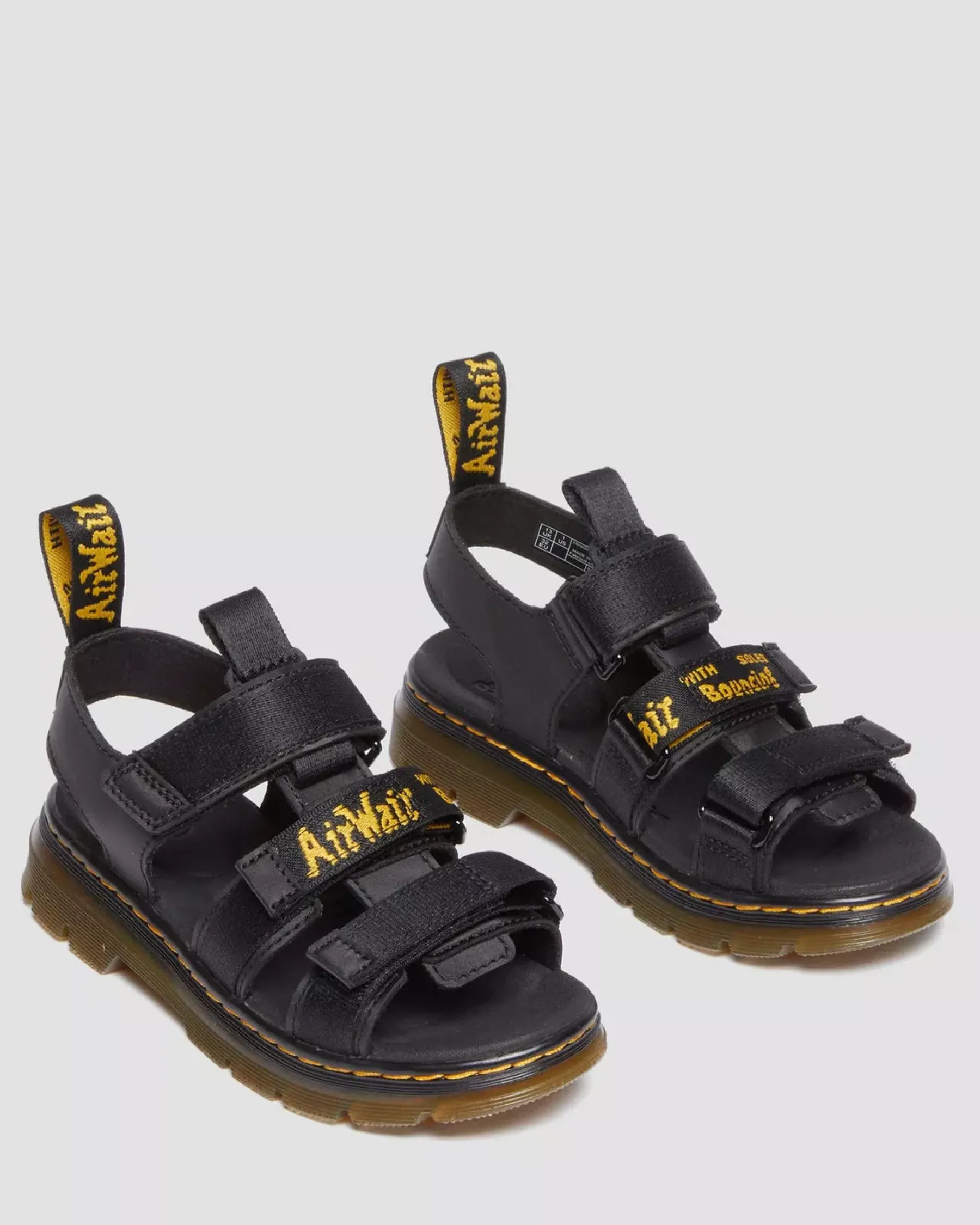 Sale|Junior / 5-7 Years>Dr. Martens Junior Callan Casual Sandals Black — Extra Tough 50/50+Rubbery