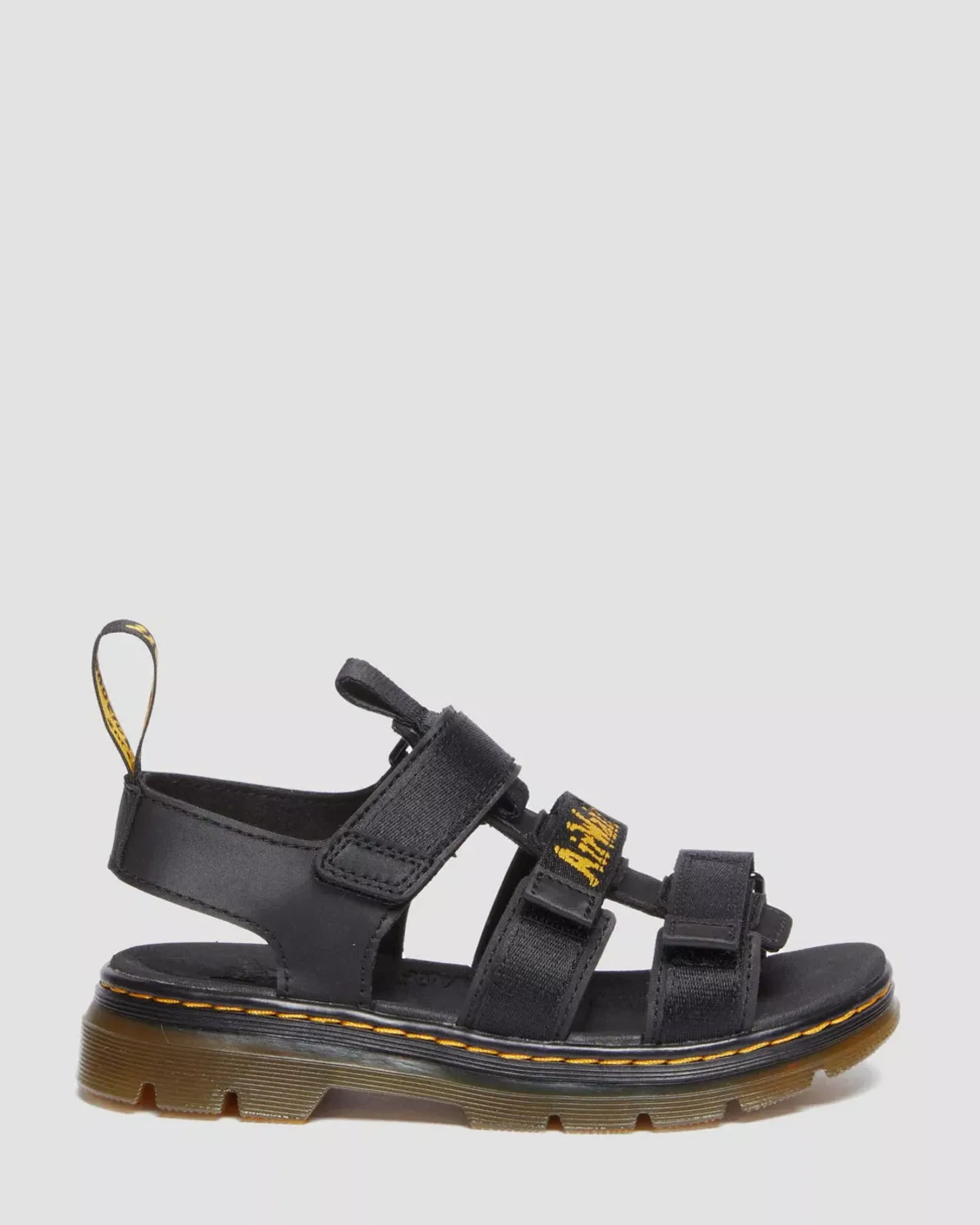 Sale|Junior / 5-7 Years>Dr. Martens Junior Callan Casual Sandals Black — Extra Tough 50/50+Rubbery