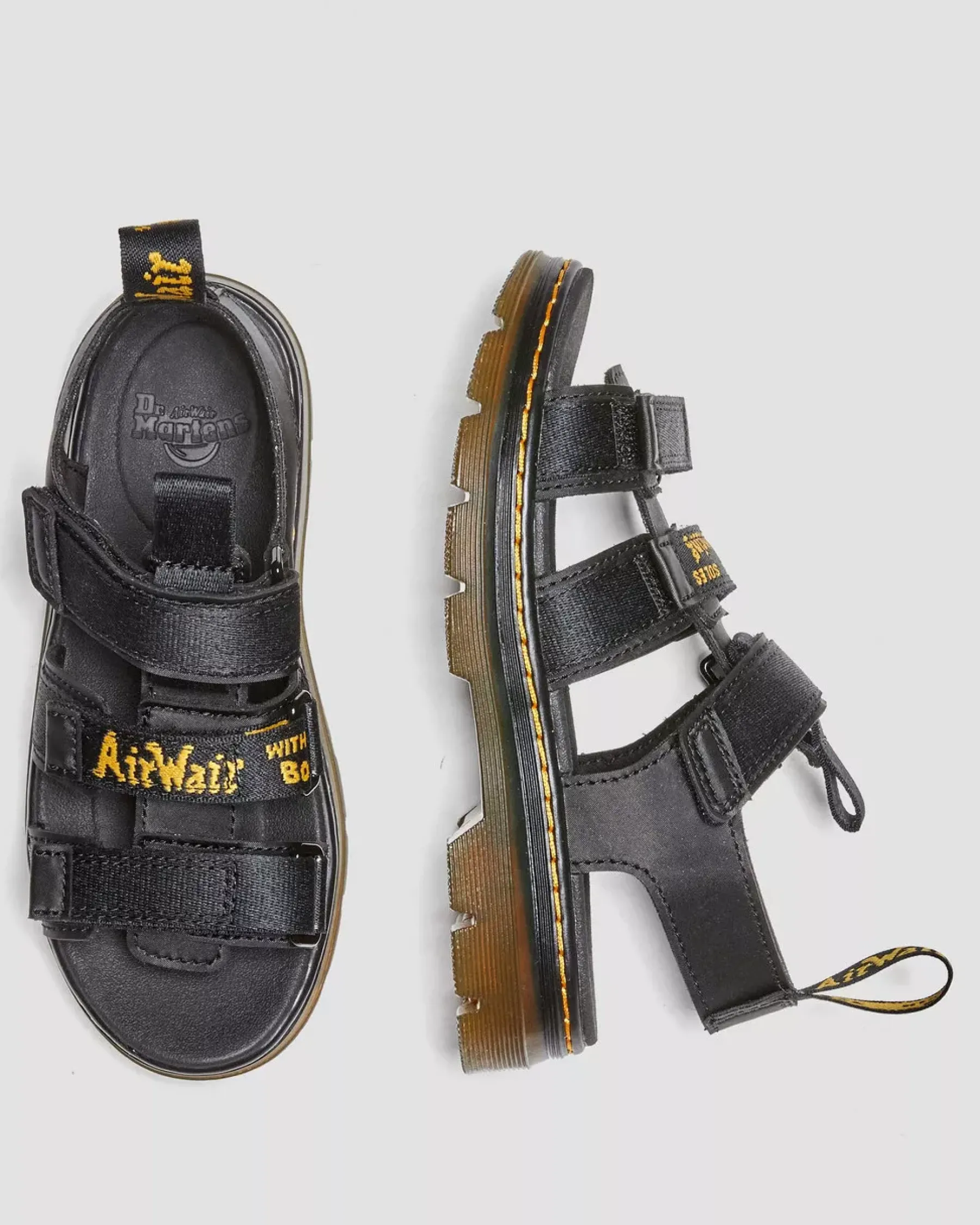 Sale|Junior / 5-7 Years>Dr. Martens Junior Callan Casual Sandals Black — Extra Tough 50/50+Rubbery