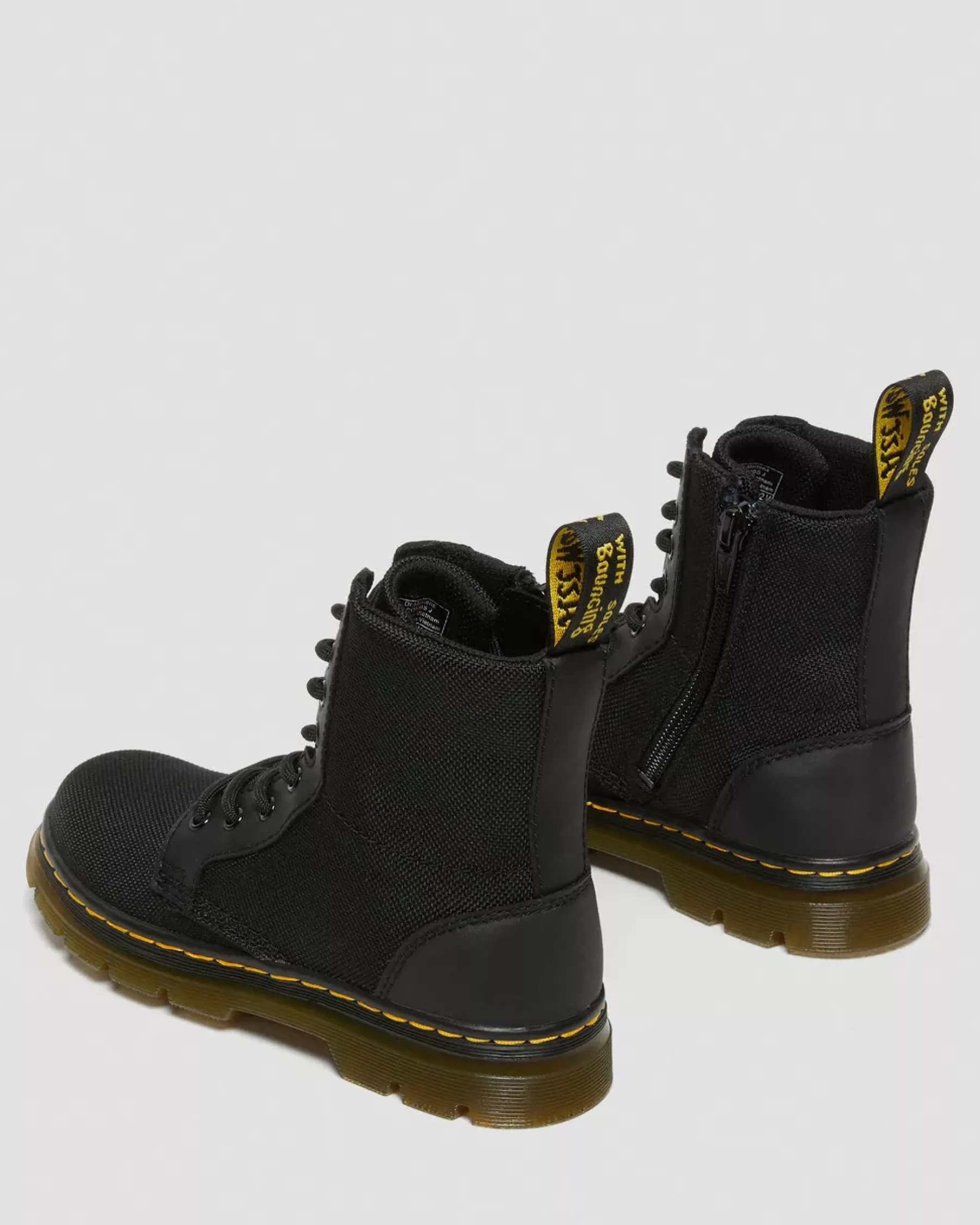 School Styles|Junior / 5-7 Years>Dr. Martens Junior Combs Extra Tough Poly Casual Boots Black — Extra Tough 50/50+Rubbery