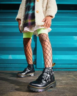 School Styles|Junior / 5-7 Years>Dr. Martens Junior Devon Bex Leather Ankle Boots Black — Lissome