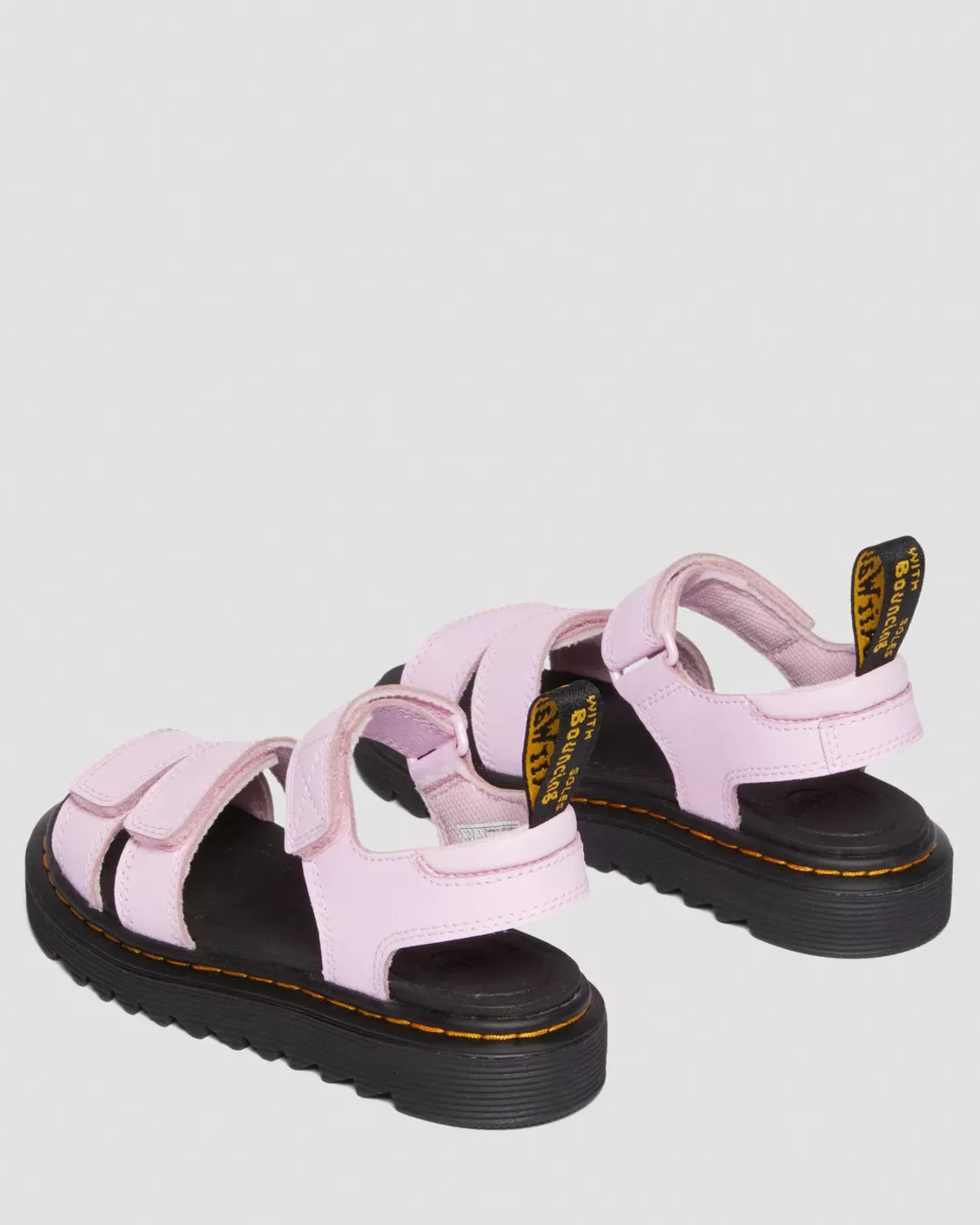 School Styles|Junior / 5-7 Years>Dr. Martens Junior Klaire Athena Leather Strap Sandals Pale Pink — Athena