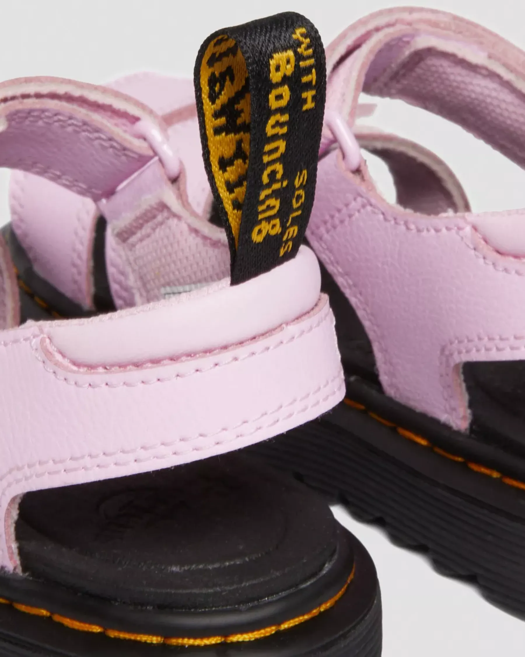 School Styles|Junior / 5-7 Years>Dr. Martens Junior Klaire Athena Leather Strap Sandals Pale Pink — Athena