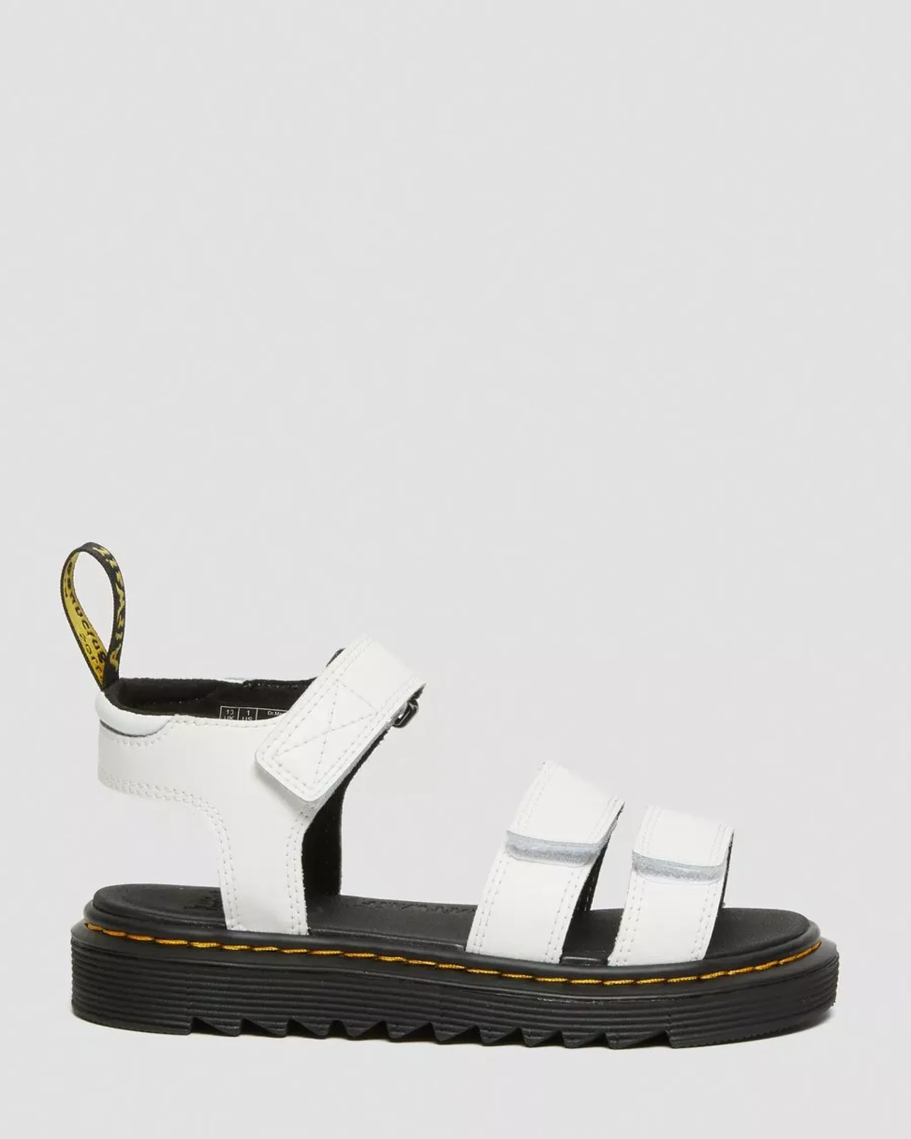 Junior / 5-7 Years|Sandals>Dr. Martens Junior Klaire Leather Strap Sandals White T Lamper — T Lamper