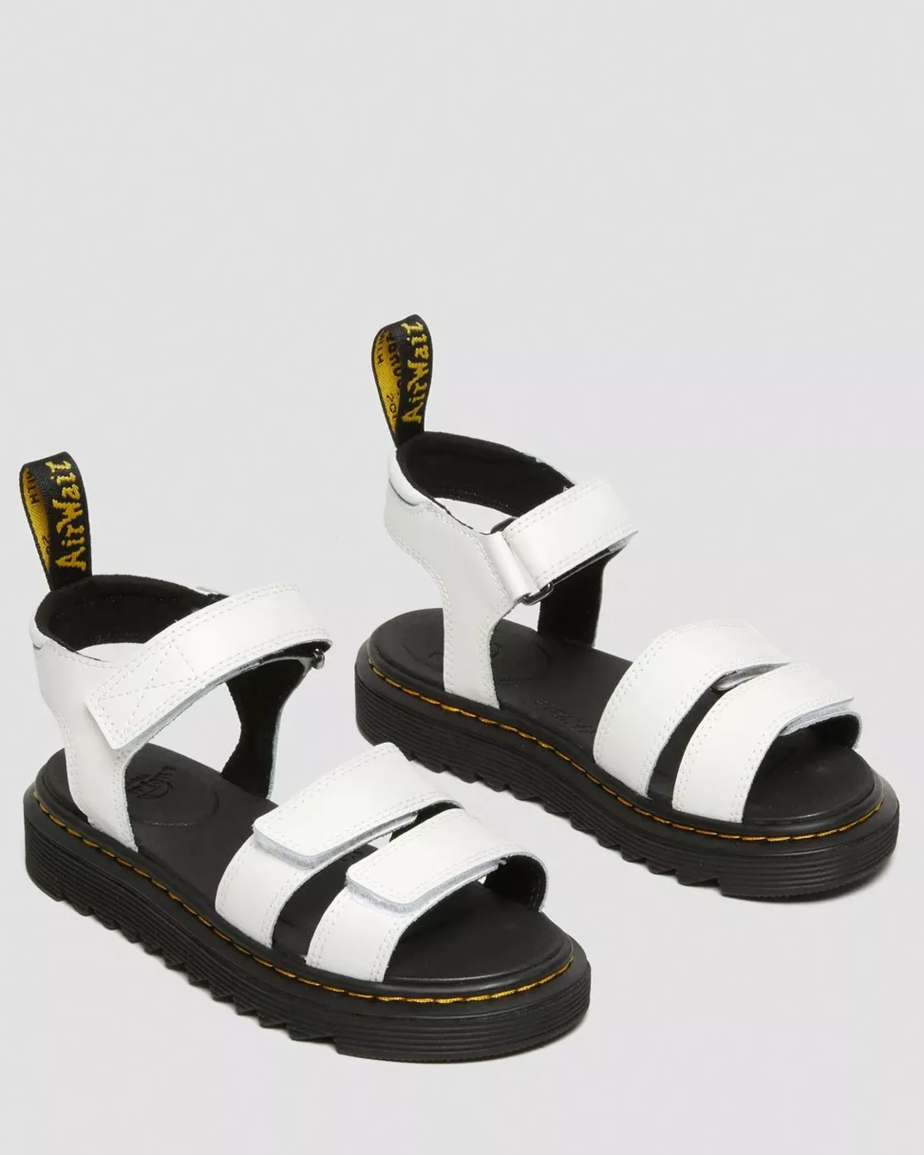 Junior / 5-7 Years|Sandals>Dr. Martens Junior Klaire Leather Strap Sandals White T Lamper — T Lamper