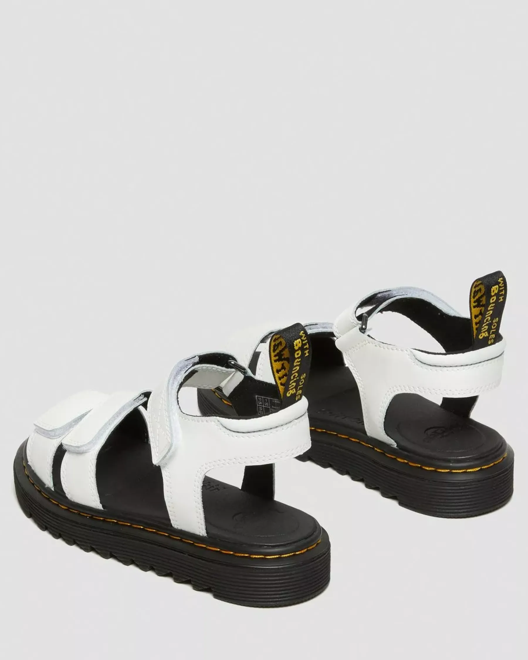 Junior / 5-7 Years|Sandals>Dr. Martens Junior Klaire Leather Strap Sandals White T Lamper — T Lamper