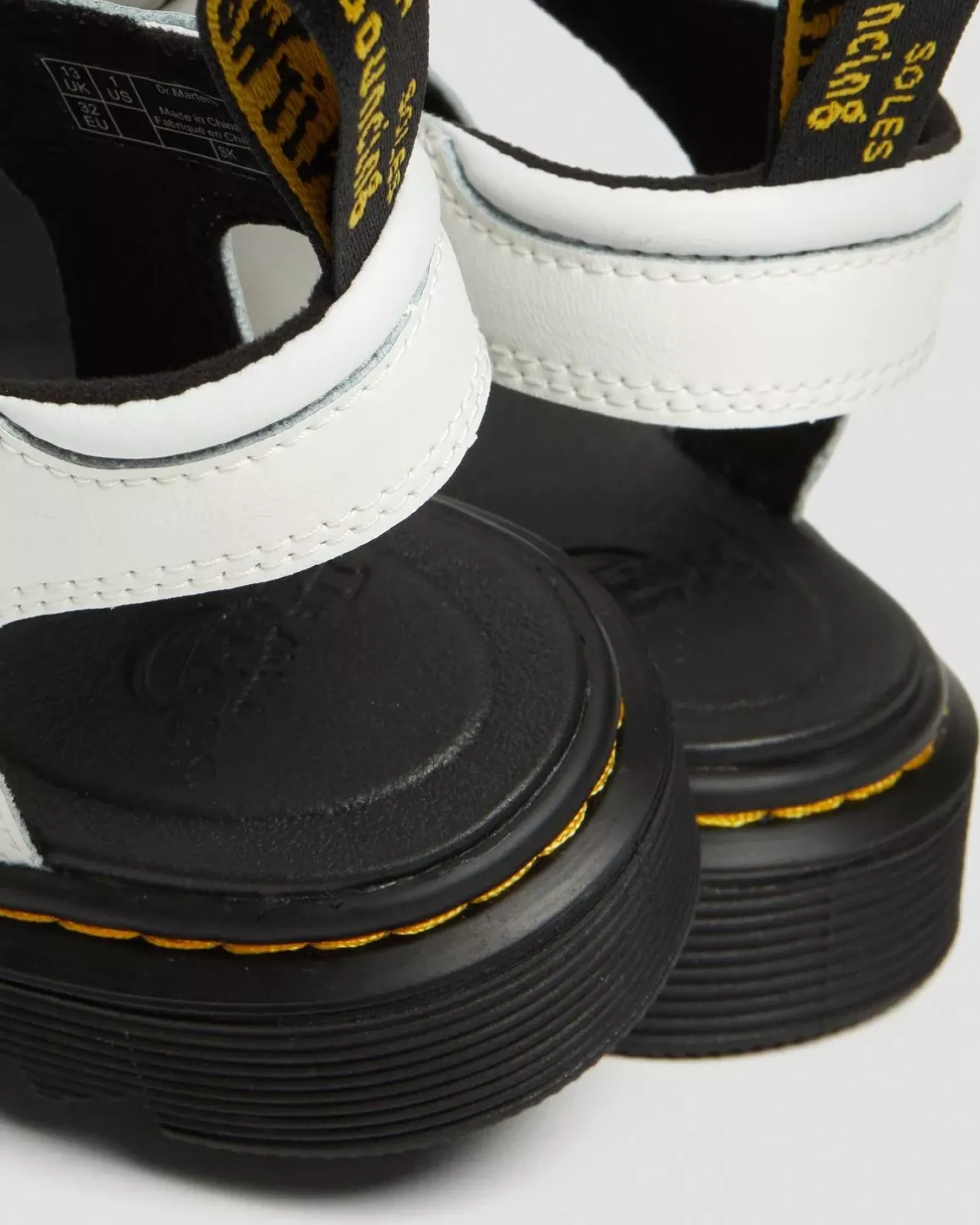 Junior / 5-7 Years|Sandals>Dr. Martens Junior Klaire Leather Strap Sandals White T Lamper — T Lamper
