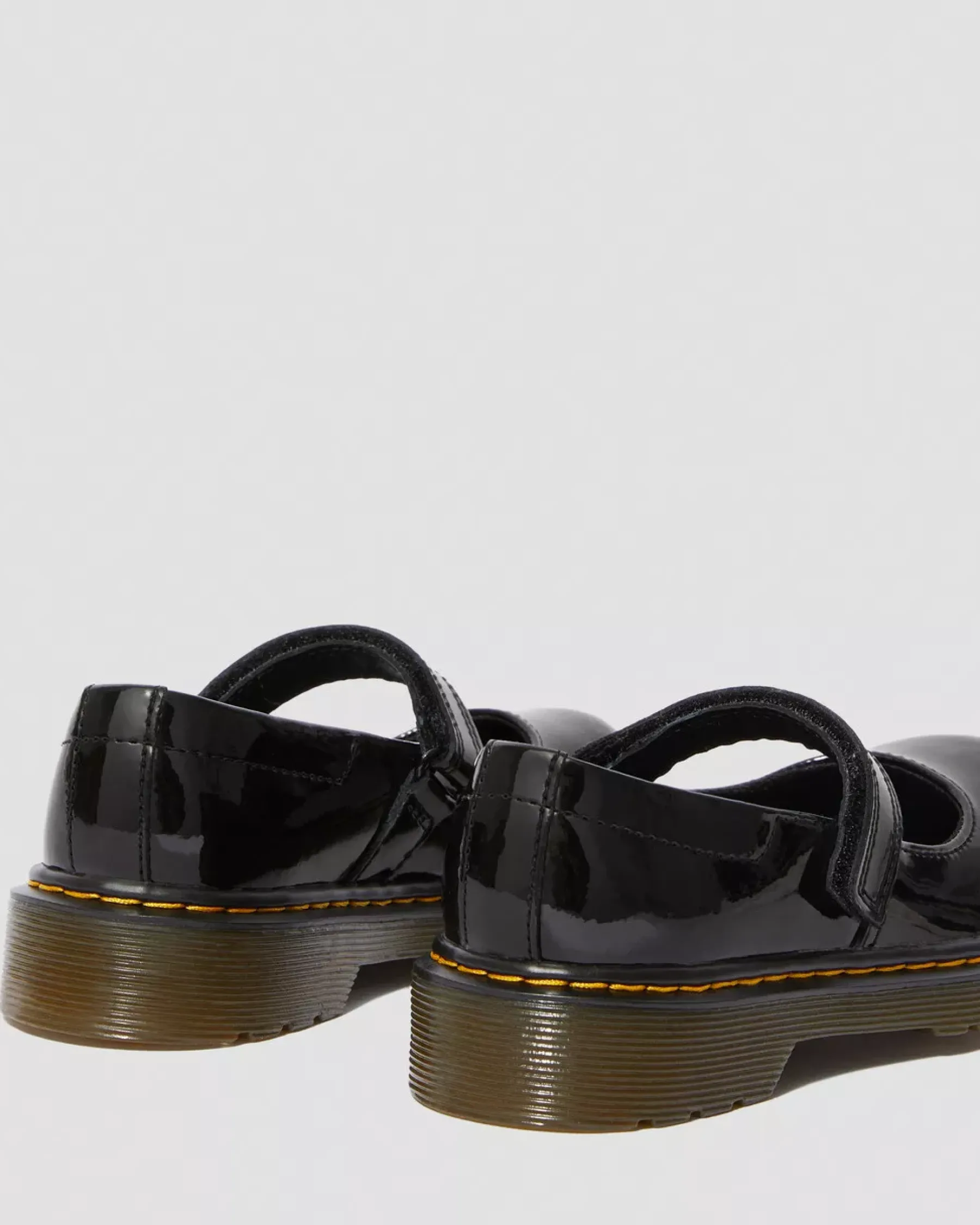 Glitter & Patent Boots|School Styles>Dr. Martens Junior Maccy Patent Leather Mary Jane Shoes Black — Patent Leather