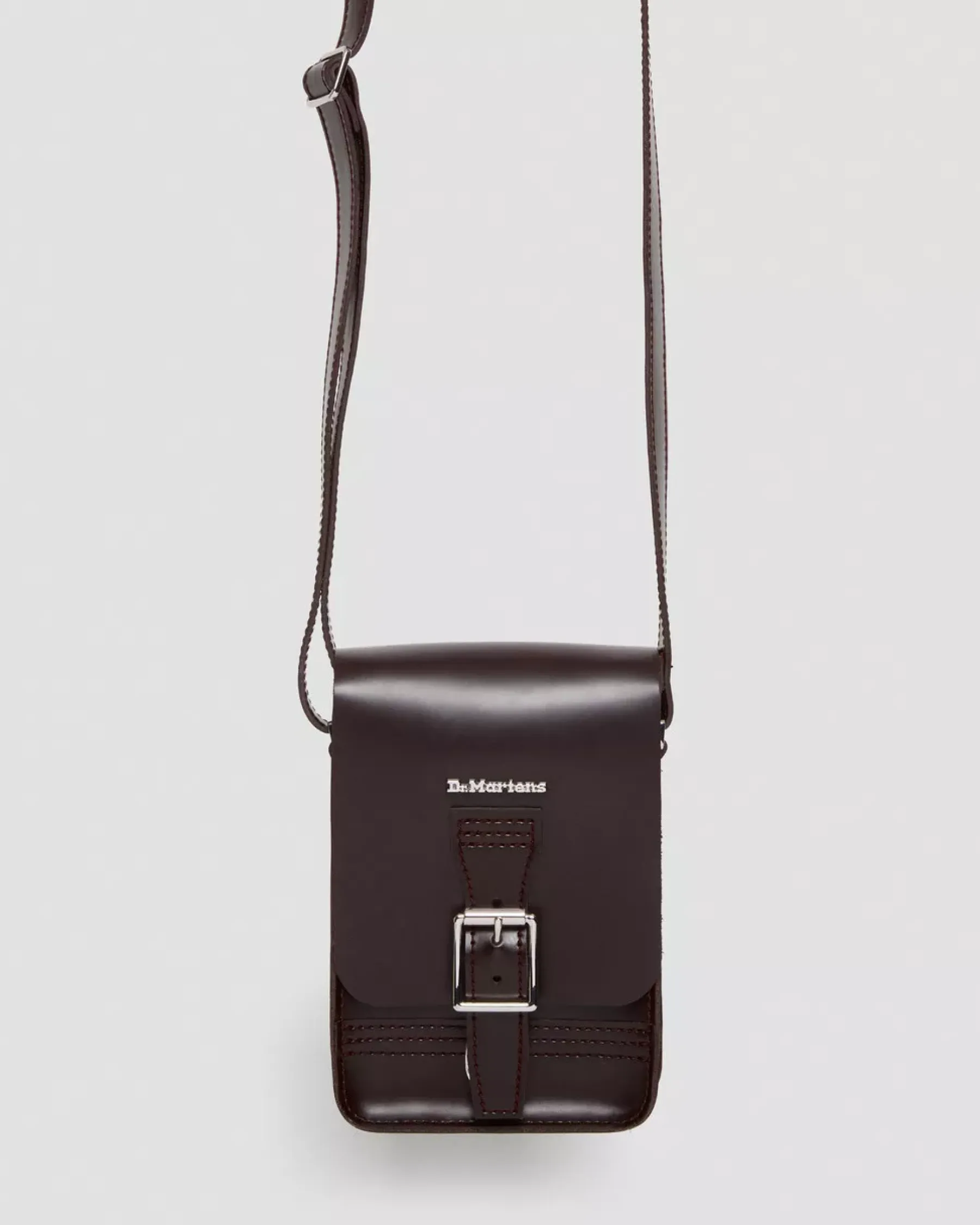 Accessories|Bags>Dr. Martens Leather Vertical Crossbody Bag Burgundy — Kiev & Smooth