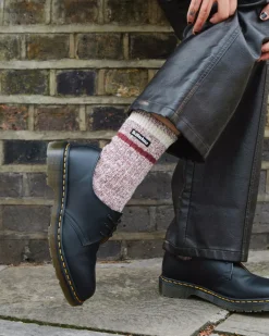 Socks|Accessories>Dr. Martens Marl Organic Socks Oxblood — Cotton Blend