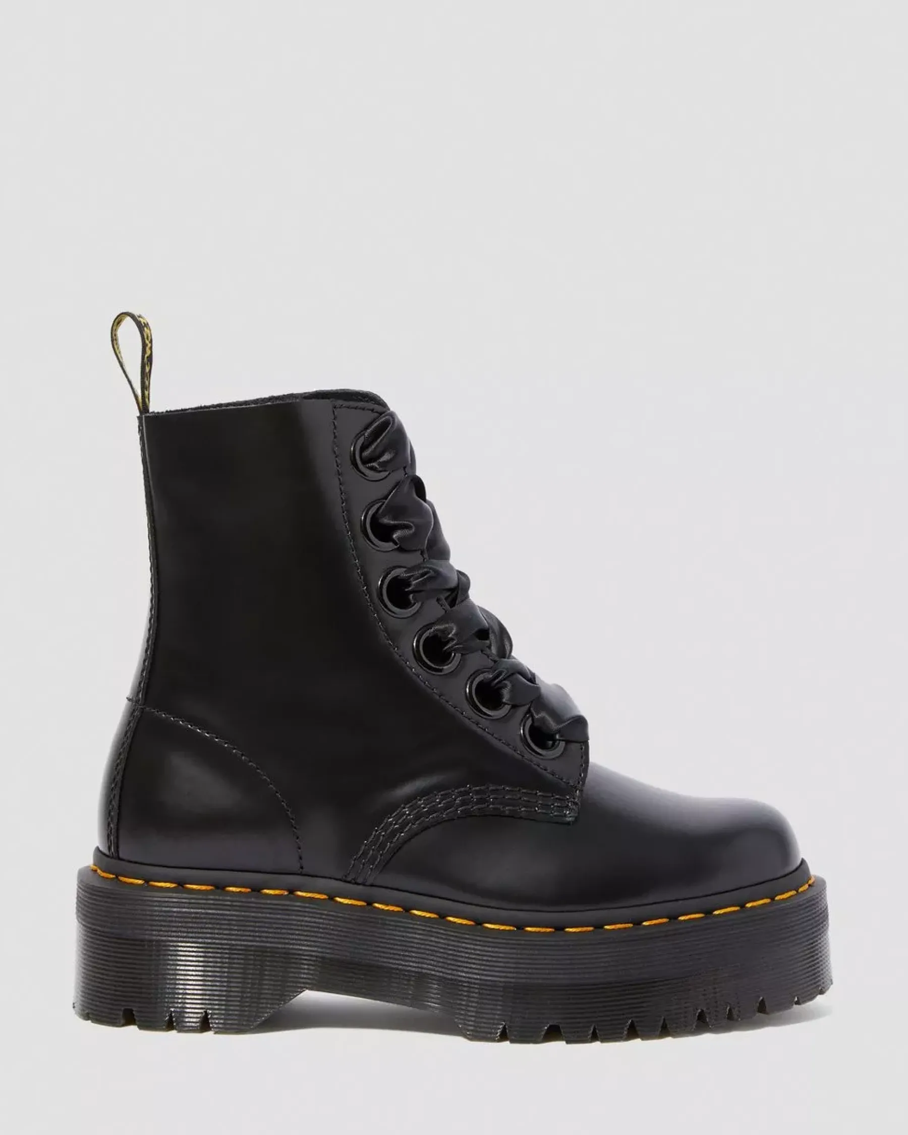 Platform Boots|Ankle Boots>Dr. Martens Molly Women's Leather Platform Boots Black — Buttero