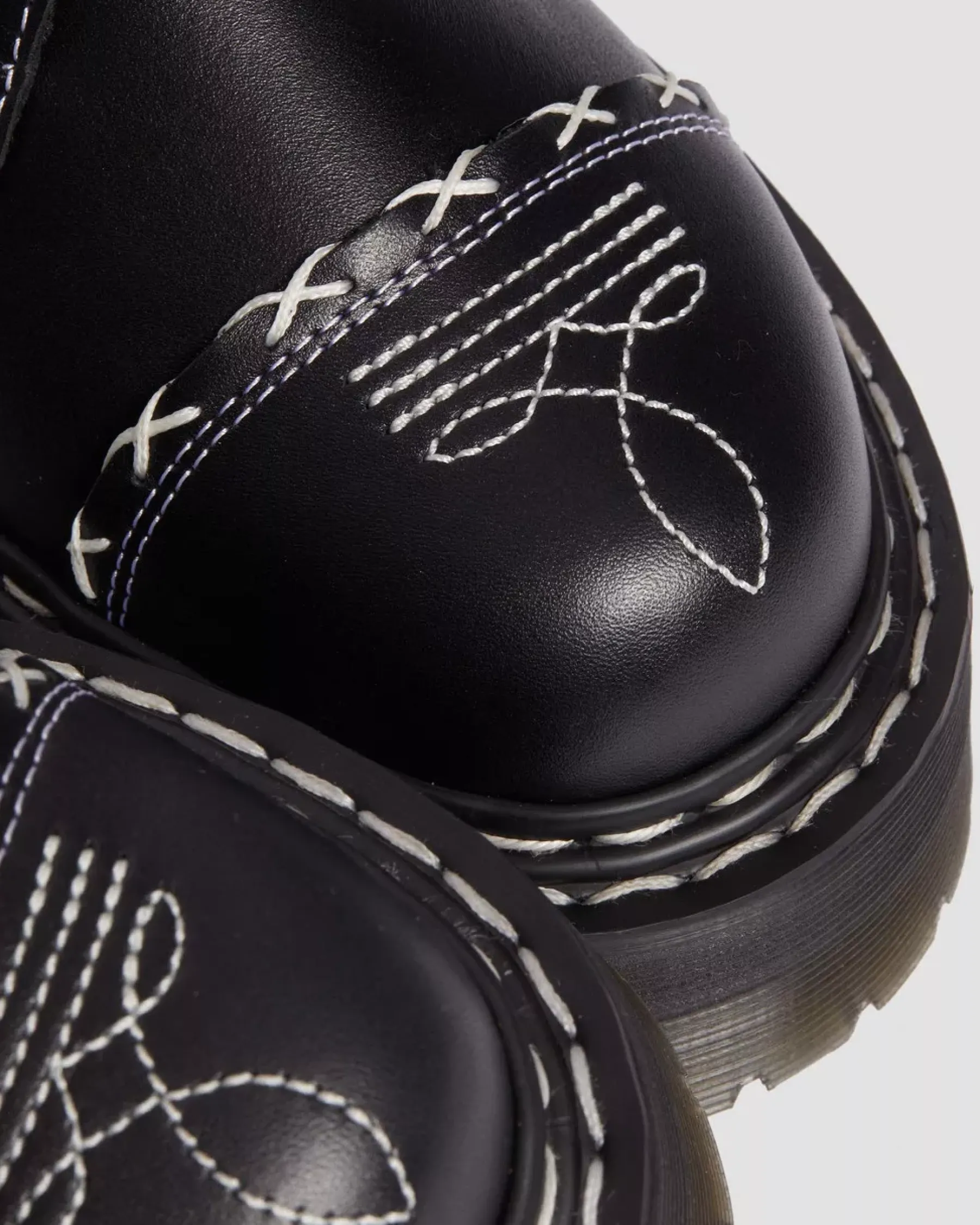 Originals|Platform Shoes>Dr. Martens Monk Gothic Americana Leather Platform Shoes Black — Wanama