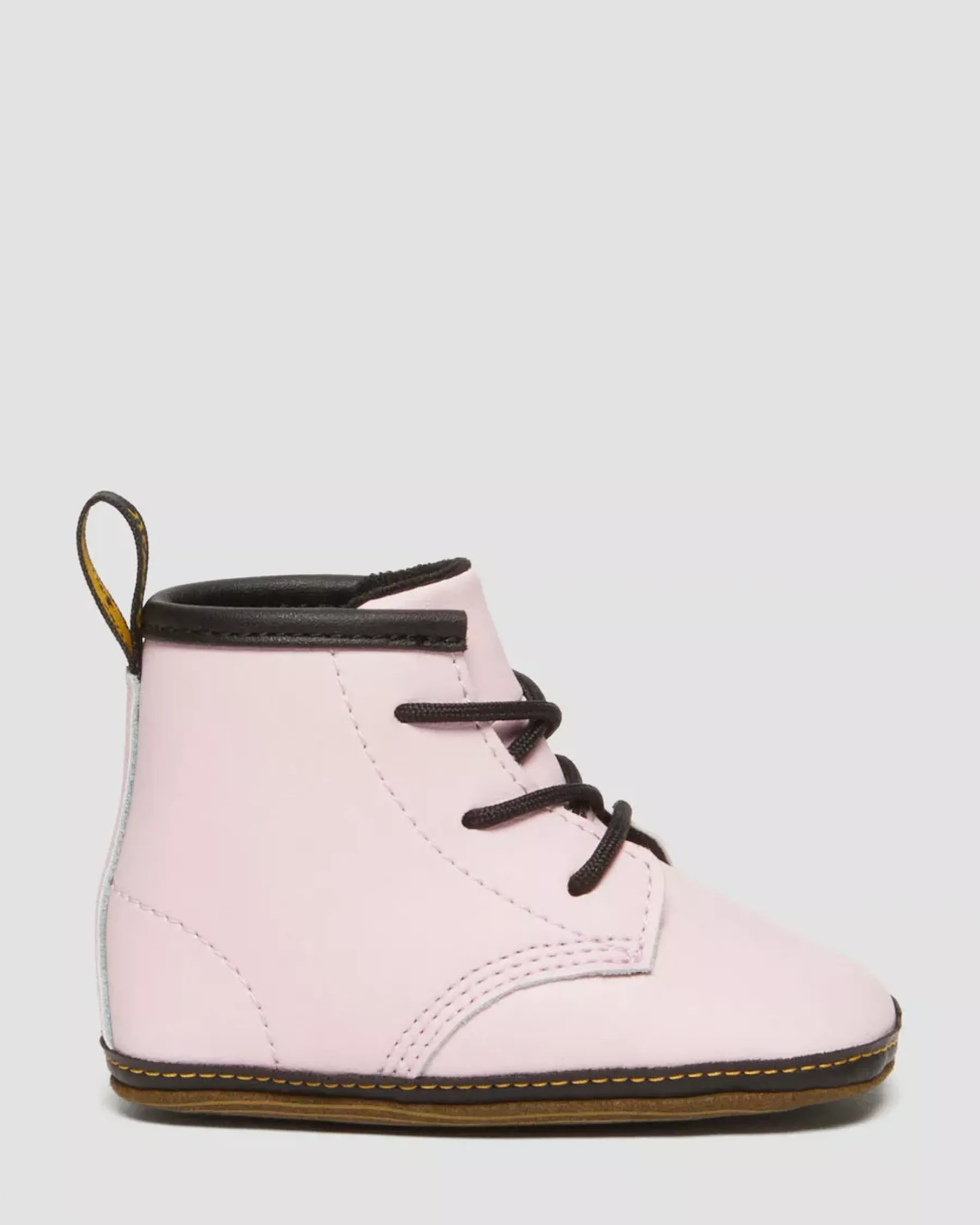 Glitter & Patent Boots|Infant / 0-1 Years>Dr. Martens Newborn 1460 Auburn Leather Booties Pale Pink — Mason Pu Split+Mason Nw Synthetic