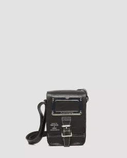 Accessories|Bags>Dr. Martens Overdrive Leather Vertical Crossbody Bag Black — Overdrive