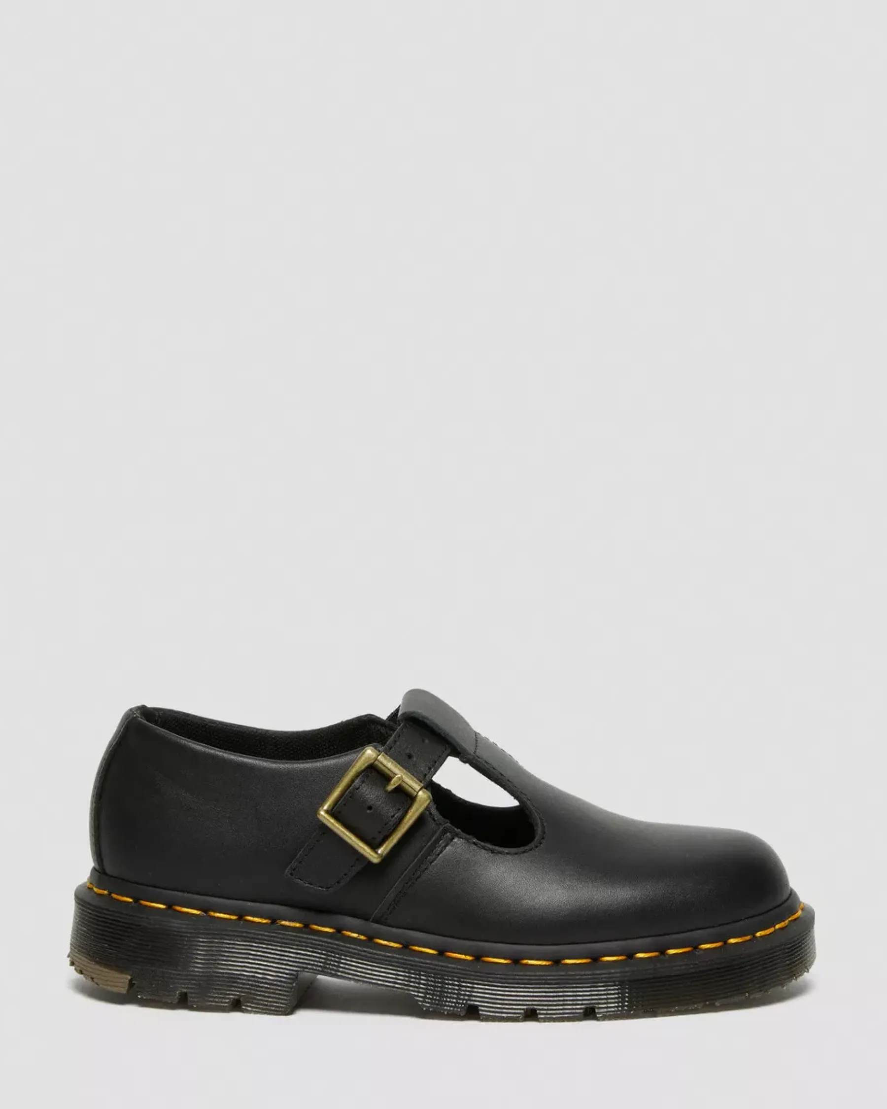 Sale|Slip Resistant>Dr. Martens Polley Women's Slip Resistant Mary Jane Shoes Black — Industrial Full Grain