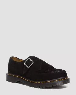 Originals|Shoes>Dr. Martens Ramsey Suede Kiltie Buckle Creepers Black — Desert Oasis Suede