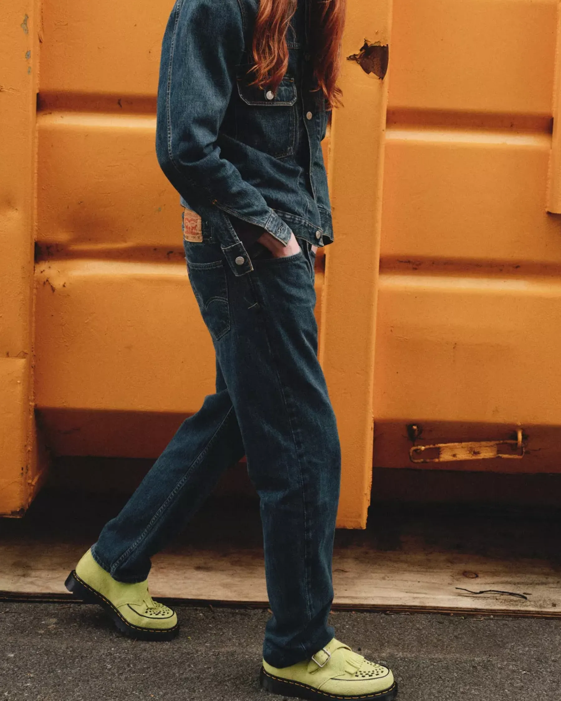 Originals|Shoes>Dr. Martens Ramsey Suede Kiltie Buckle Creepers Lime Green — Desert Oasis Suede