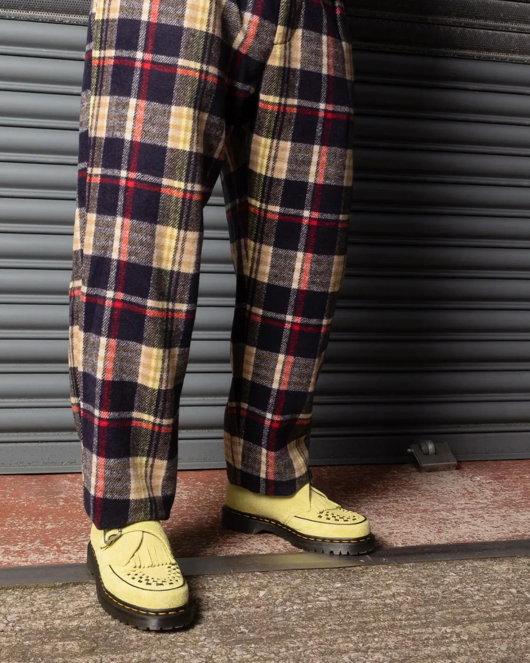 Originals|Shoes>Dr. Martens Ramsey Suede Kiltie Buckle Creepers Lime Green — Desert Oasis Suede