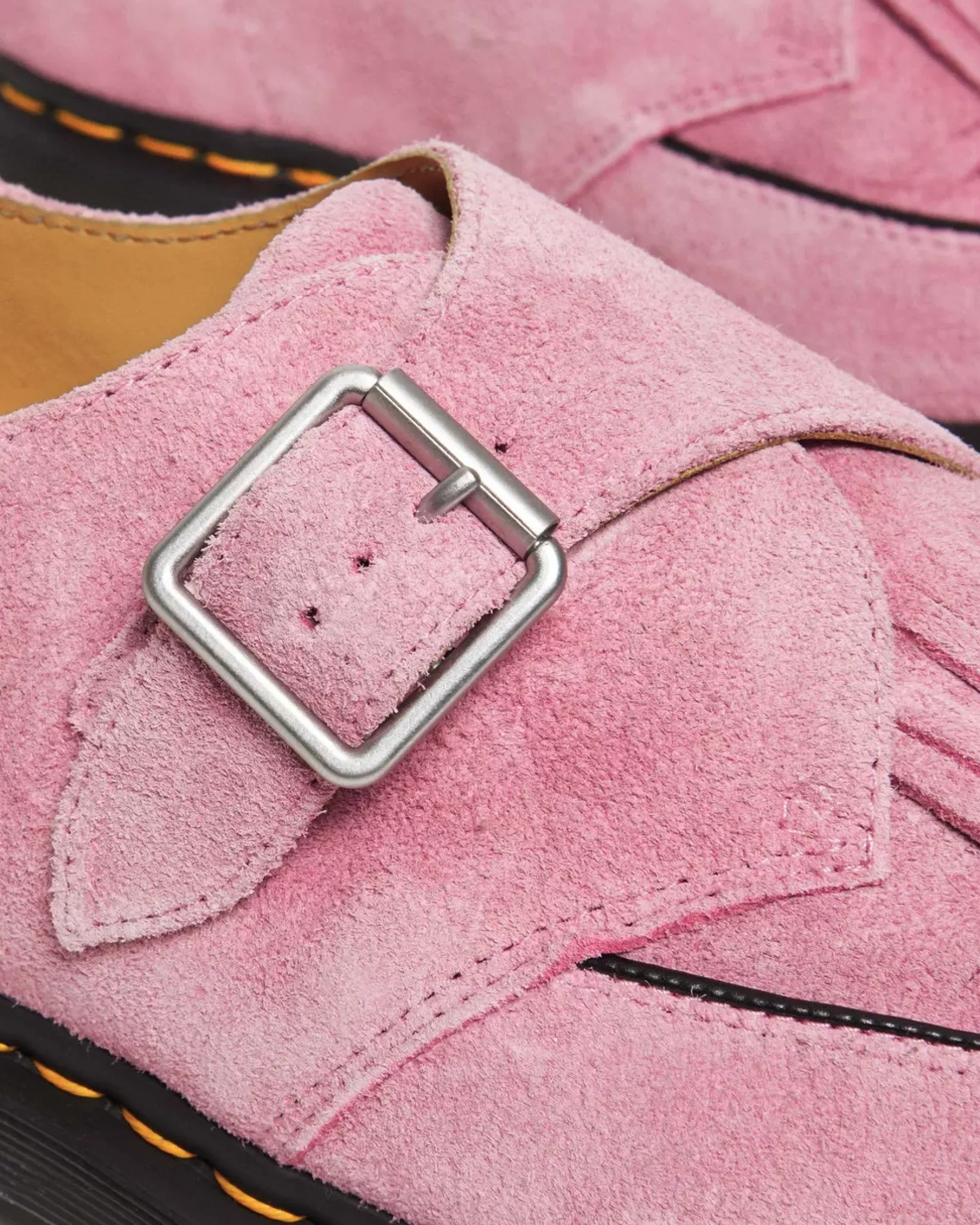 Originals|Shoes>Dr. Martens Ramsey Suede Kiltie Buckle Creepers Fondant Pink — Desert Oasis Suede